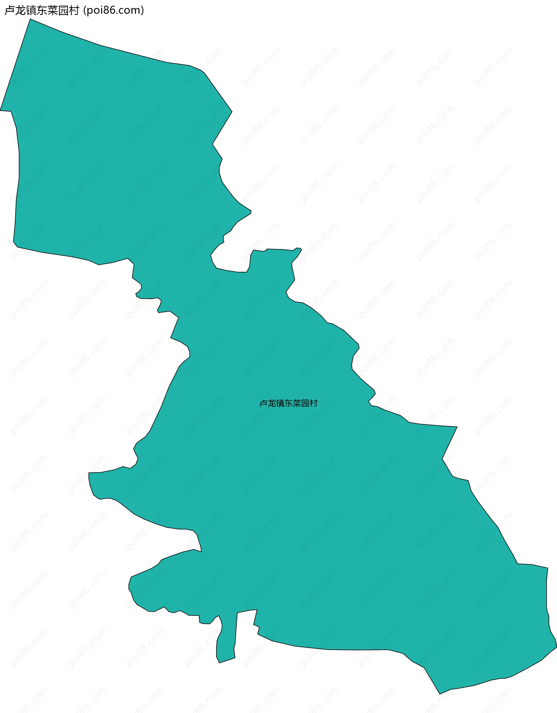 卢龙镇东菜园村边界地图