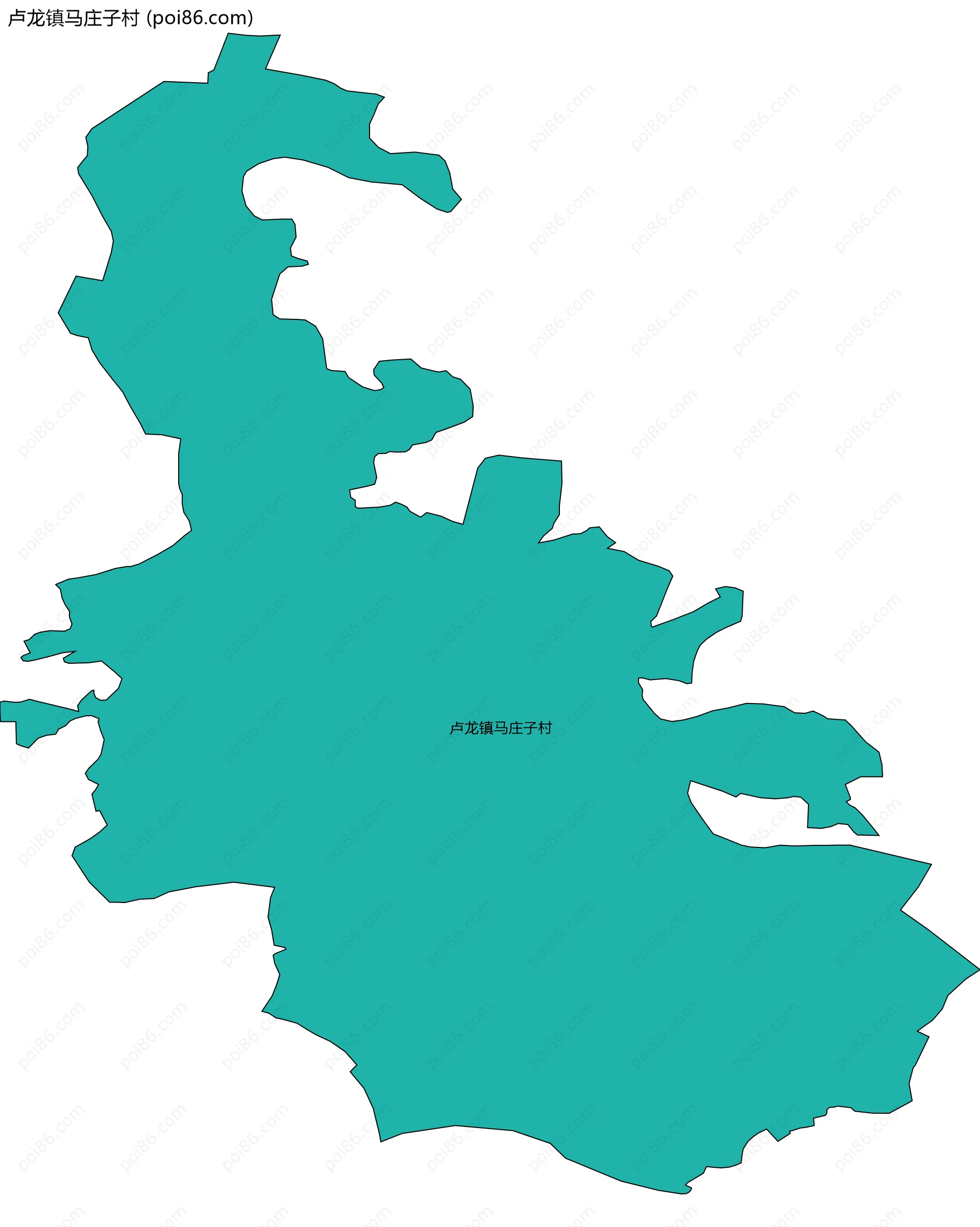 卢龙镇马庄子村边界地图