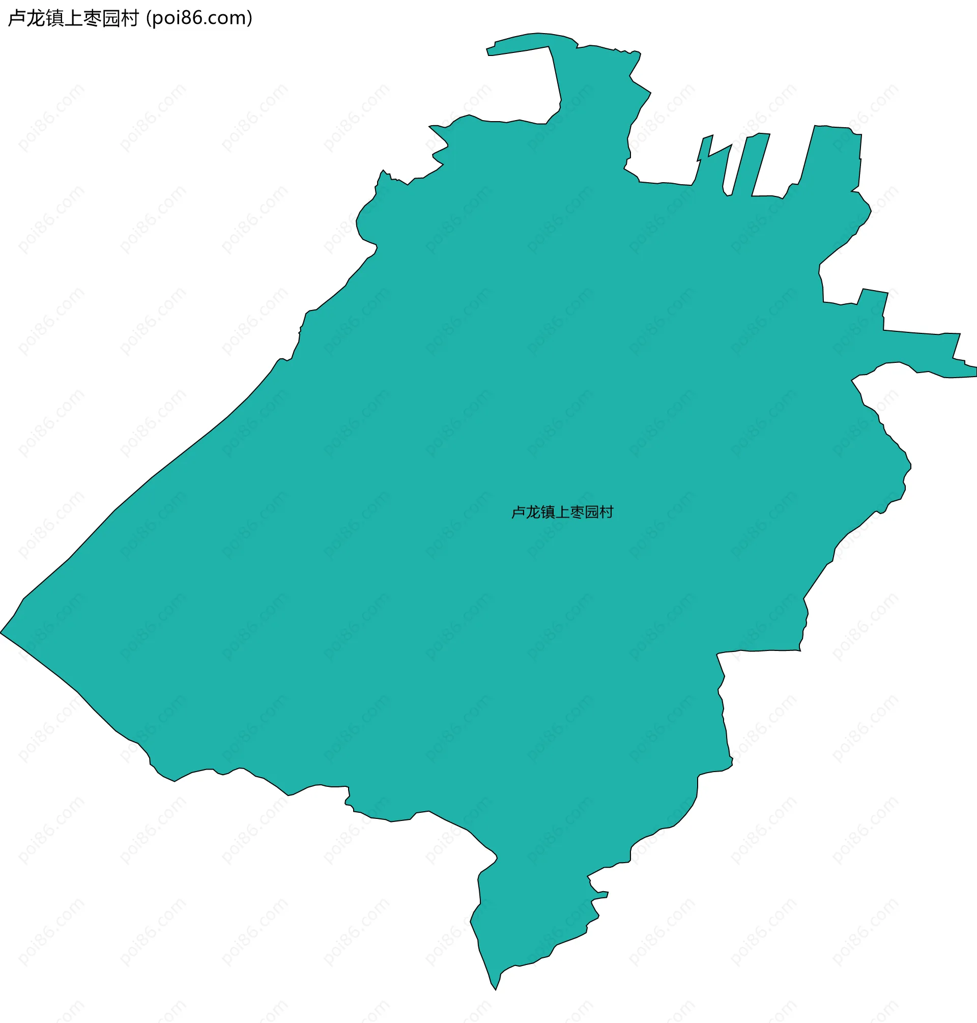 卢龙镇上枣园村边界地图