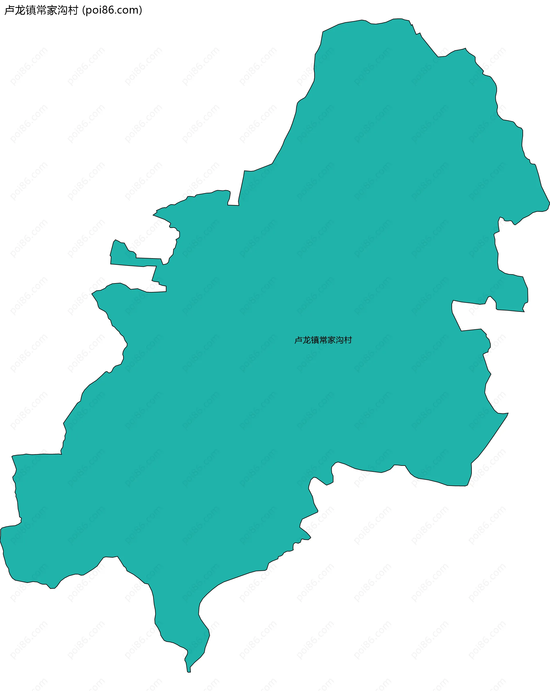 卢龙镇常家沟村边界地图