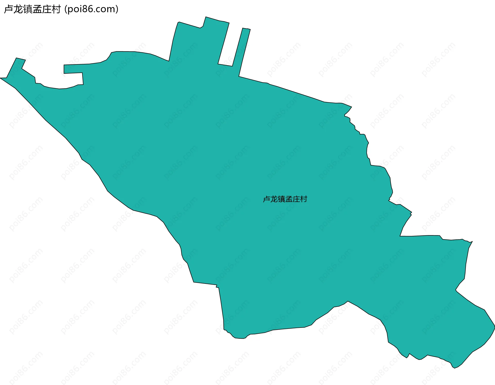 卢龙镇孟庄村边界地图