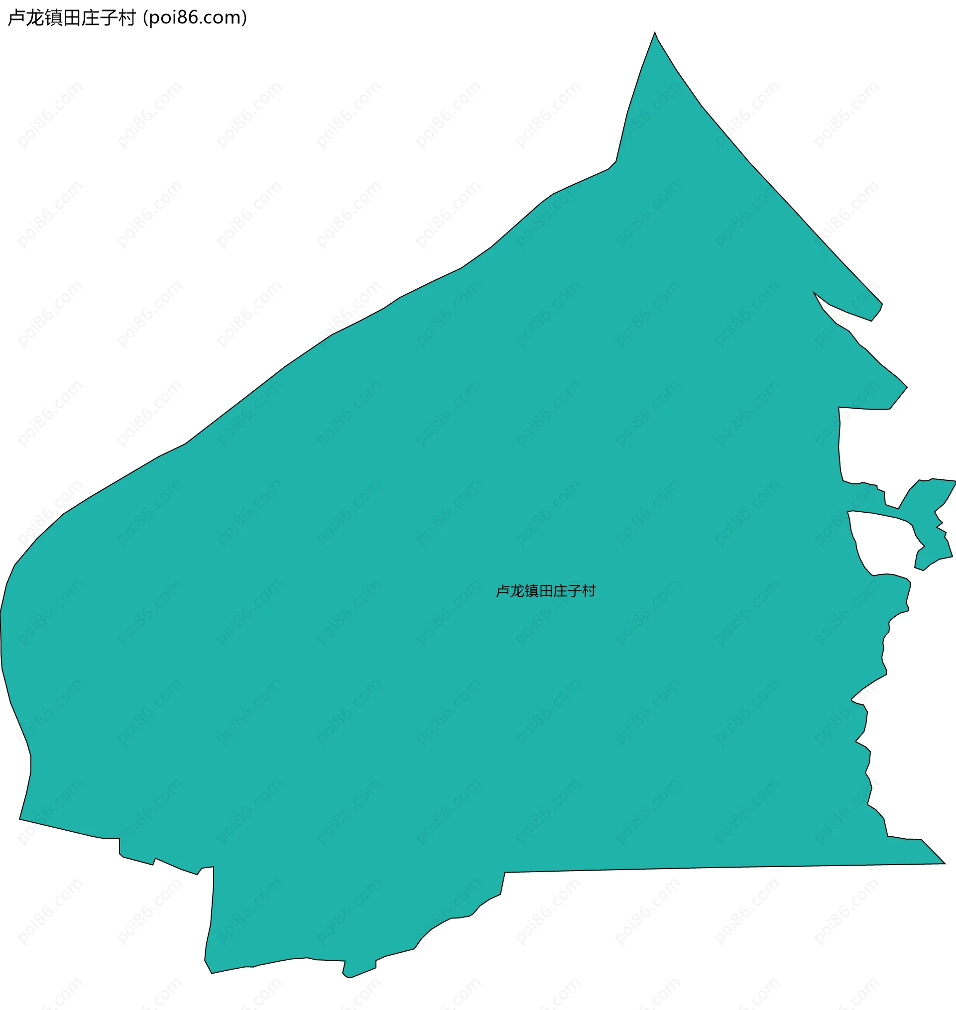 卢龙镇田庄子村边界地图
