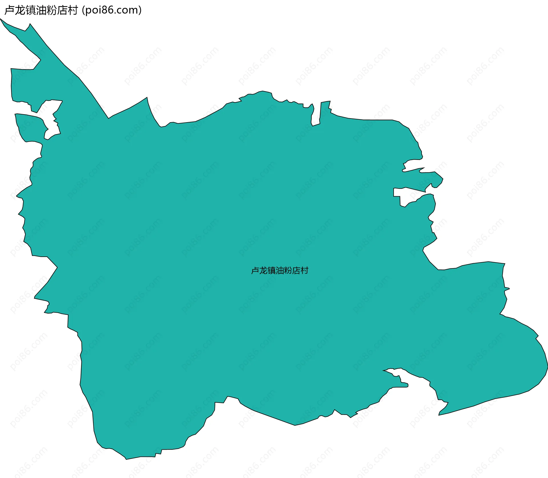 卢龙镇油粉店村边界地图