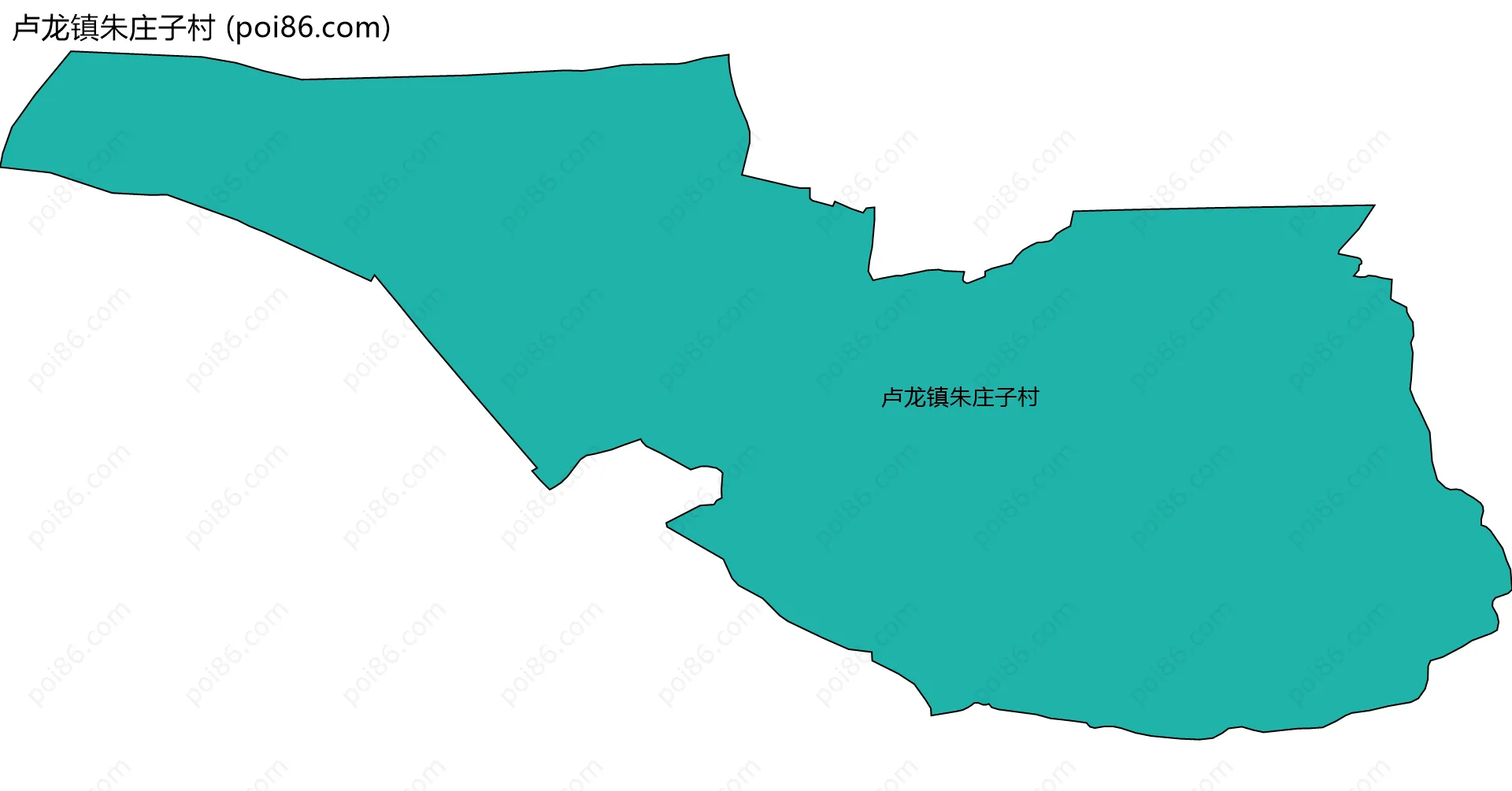 卢龙镇朱庄子村边界地图