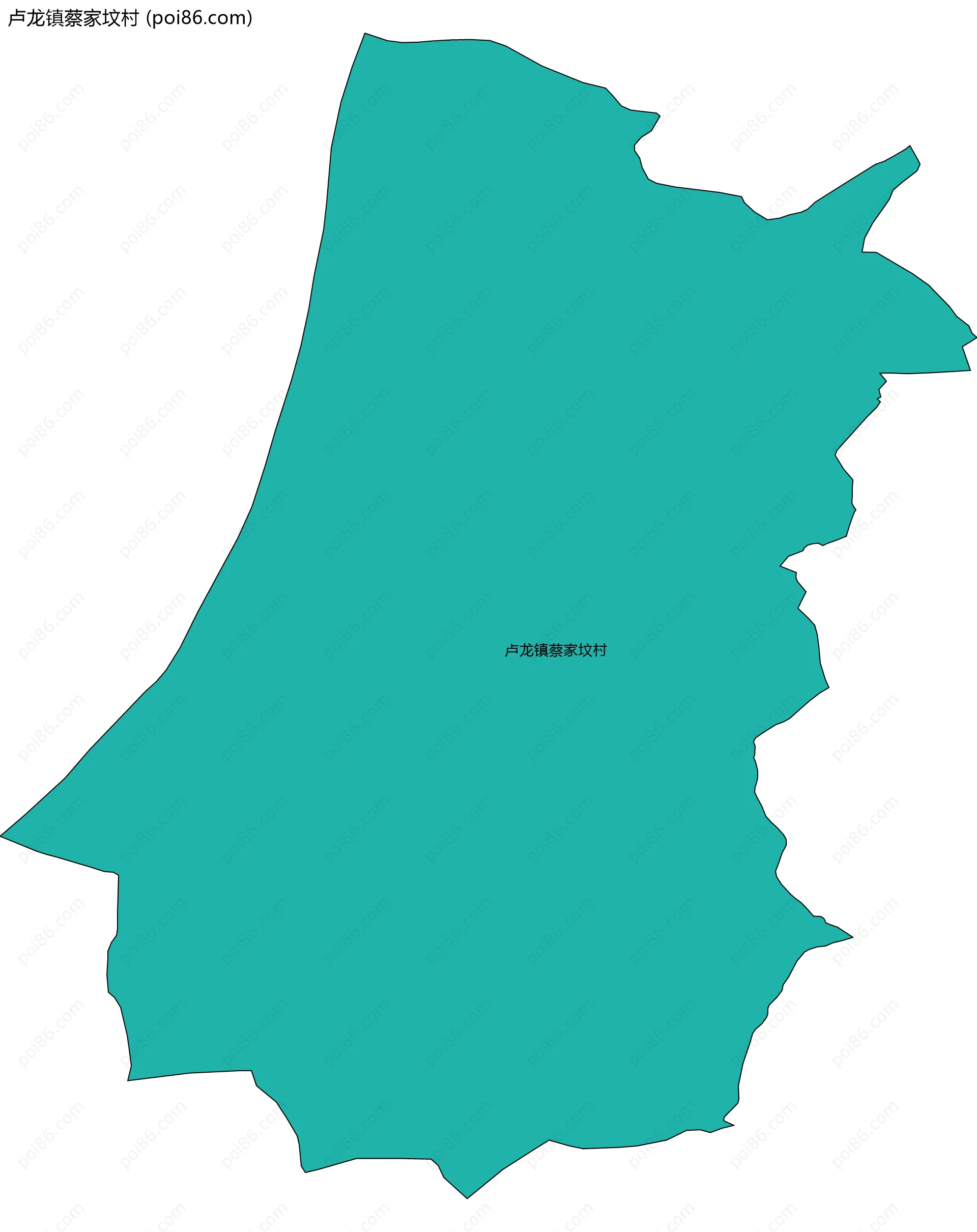 卢龙镇蔡家坟村边界地图