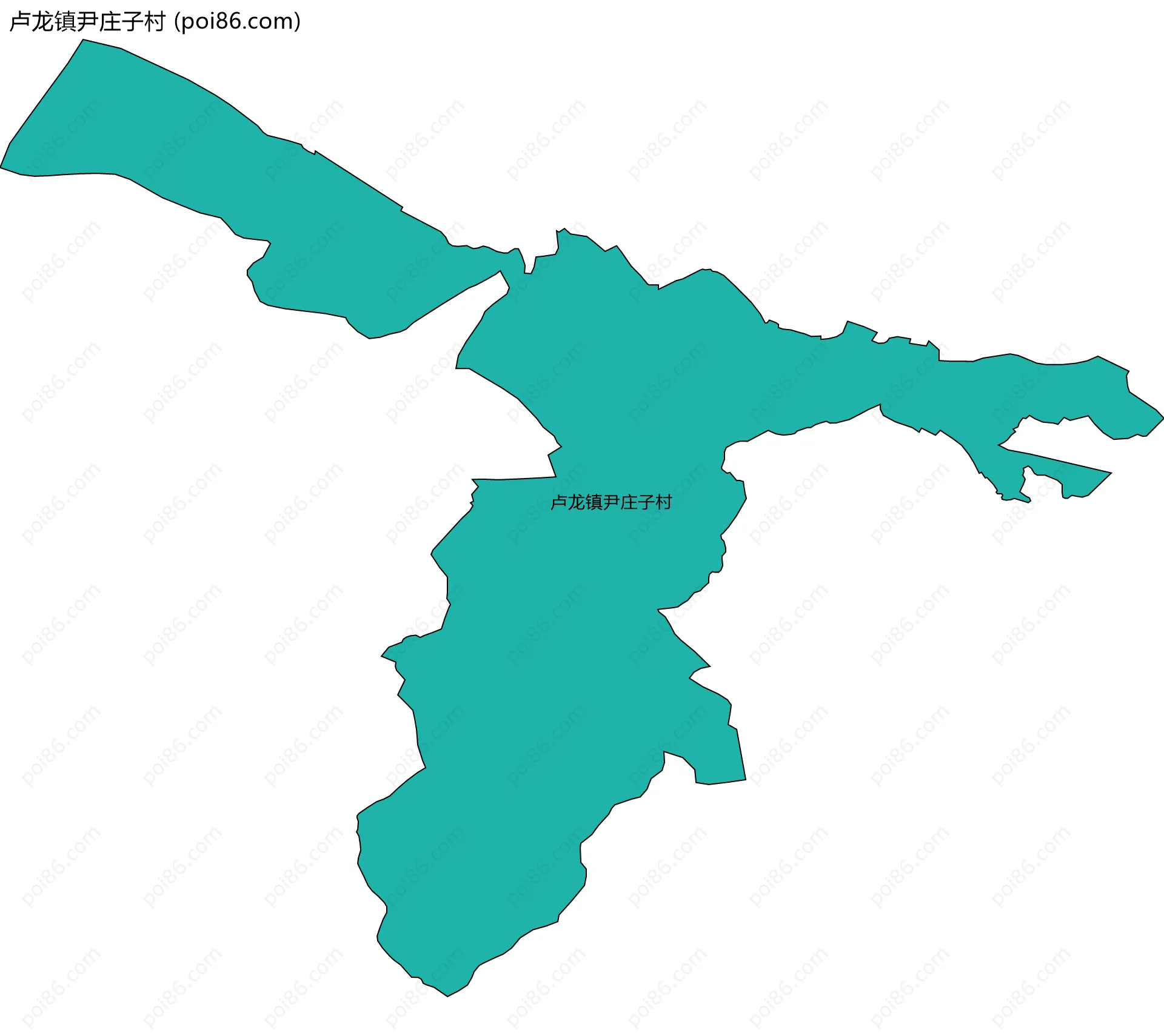 卢龙镇尹庄子村边界地图