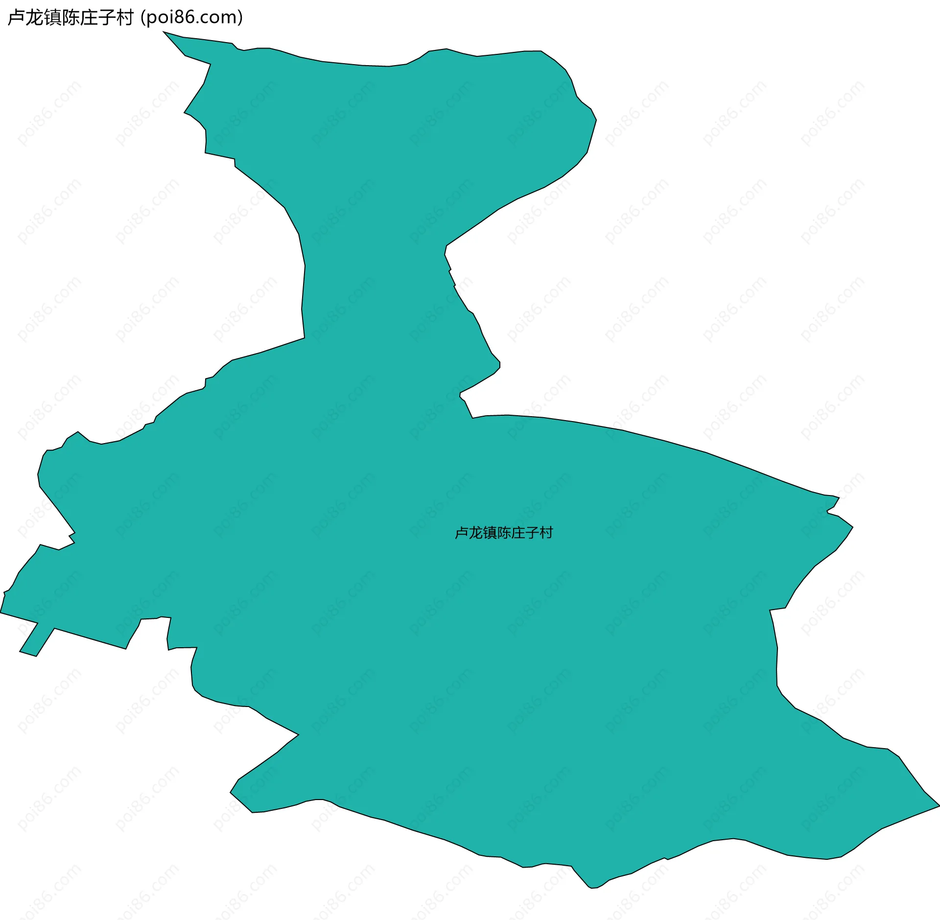 卢龙镇陈庄子村边界地图