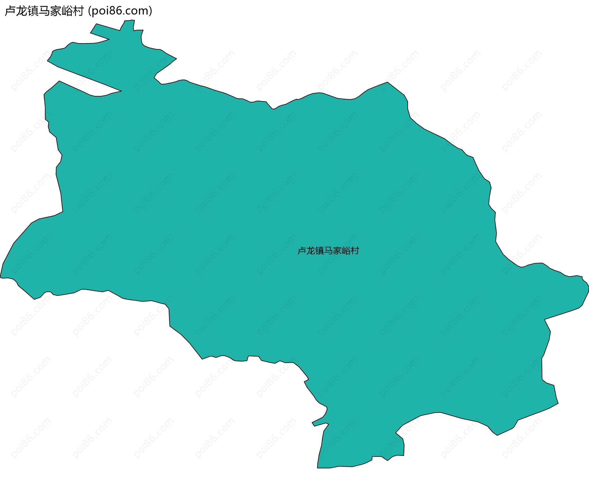 卢龙镇马家峪村边界地图