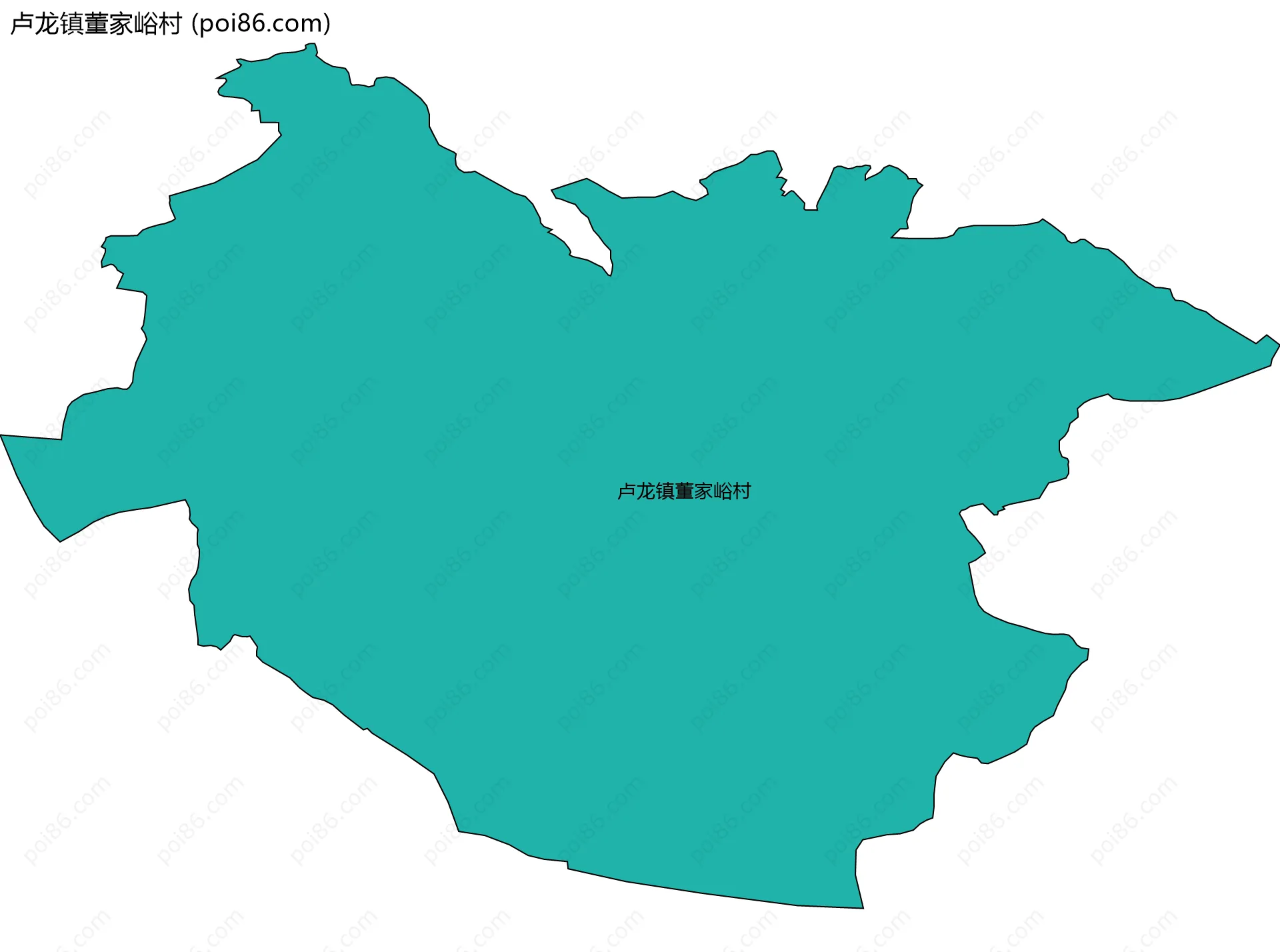 卢龙镇董家峪村边界地图