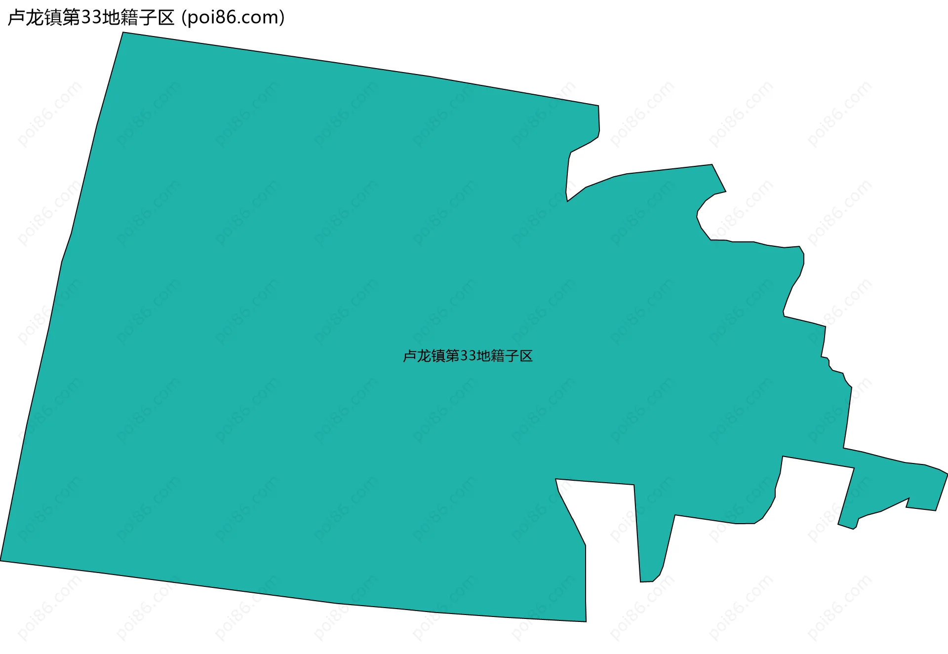 卢龙镇第33地籍子区边界地图