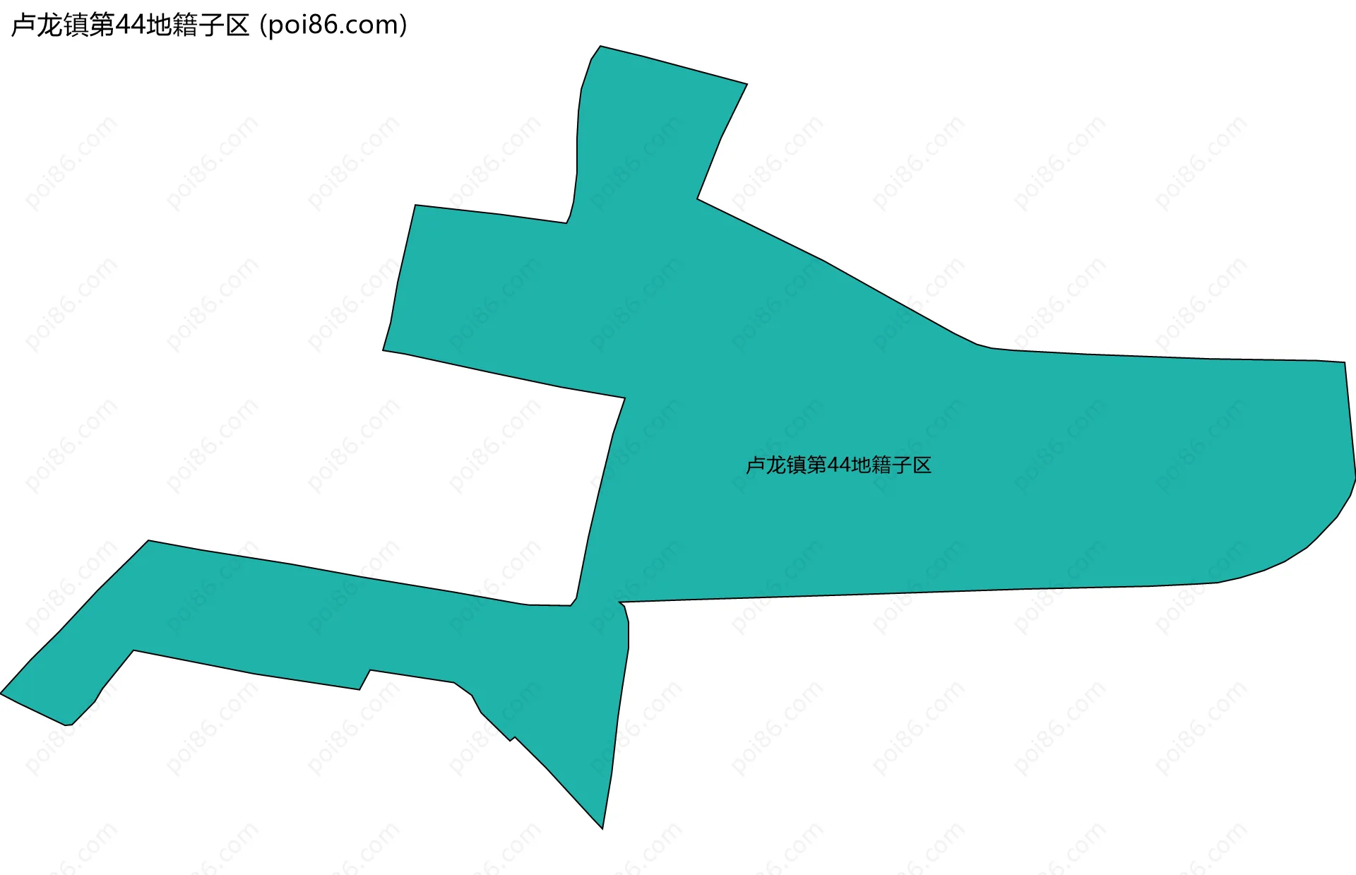 卢龙镇第44地籍子区边界地图