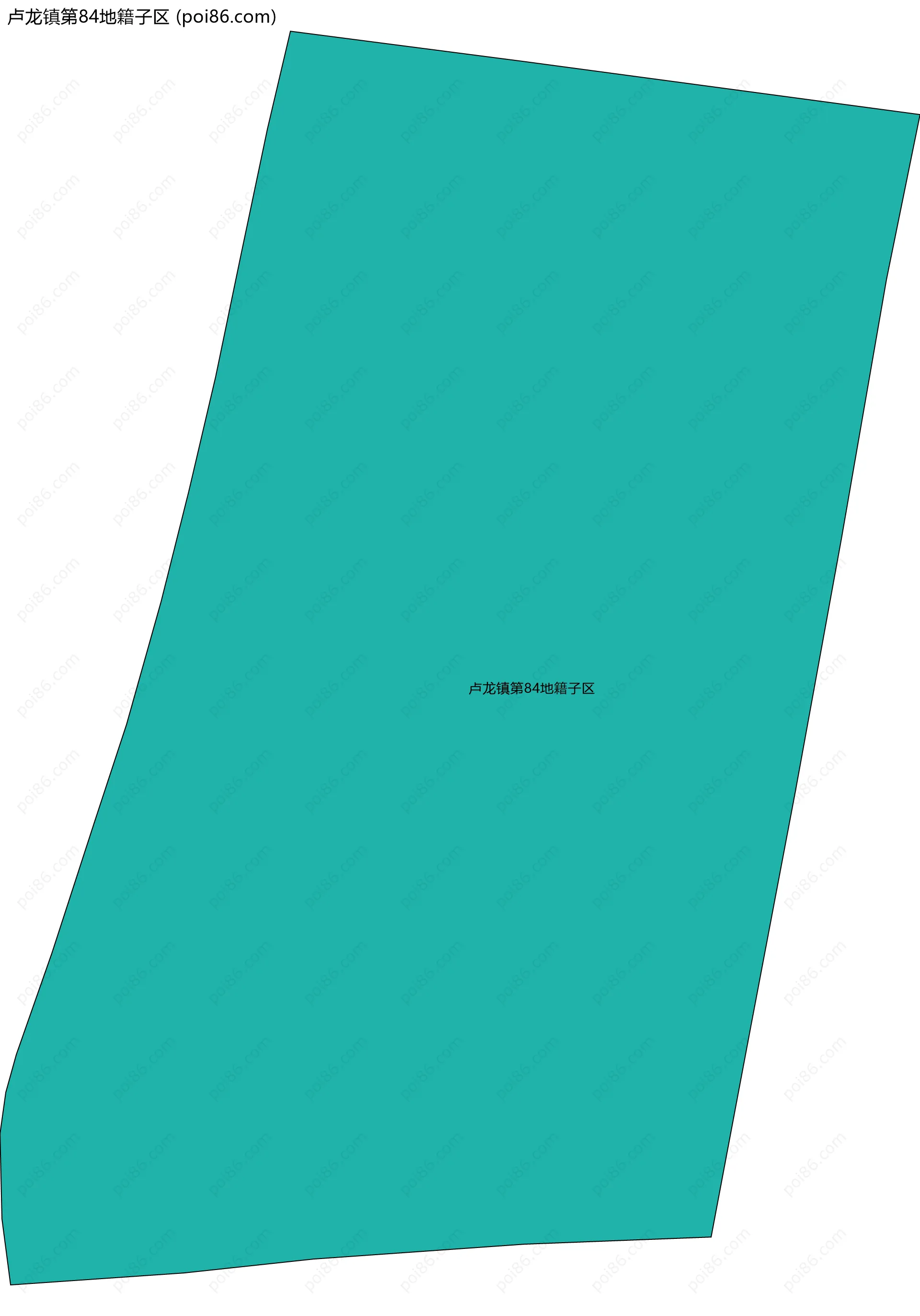 卢龙镇第84地籍子区边界地图