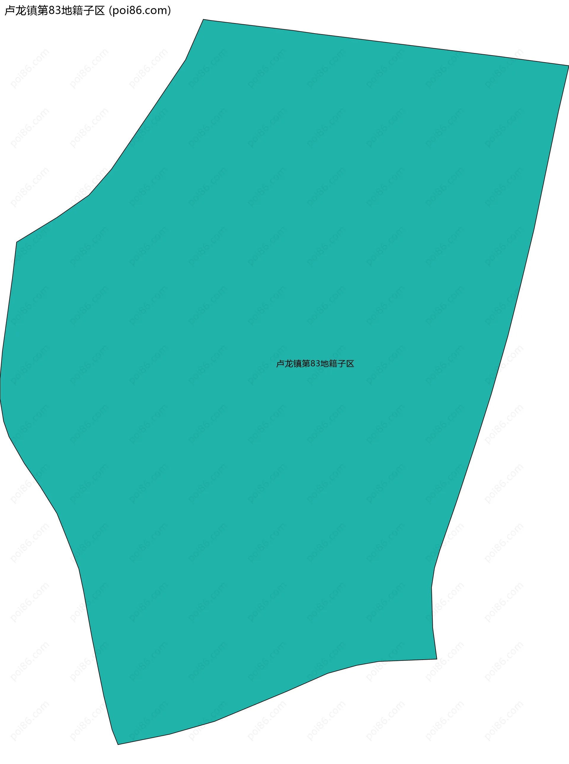 卢龙镇第83地籍子区边界地图