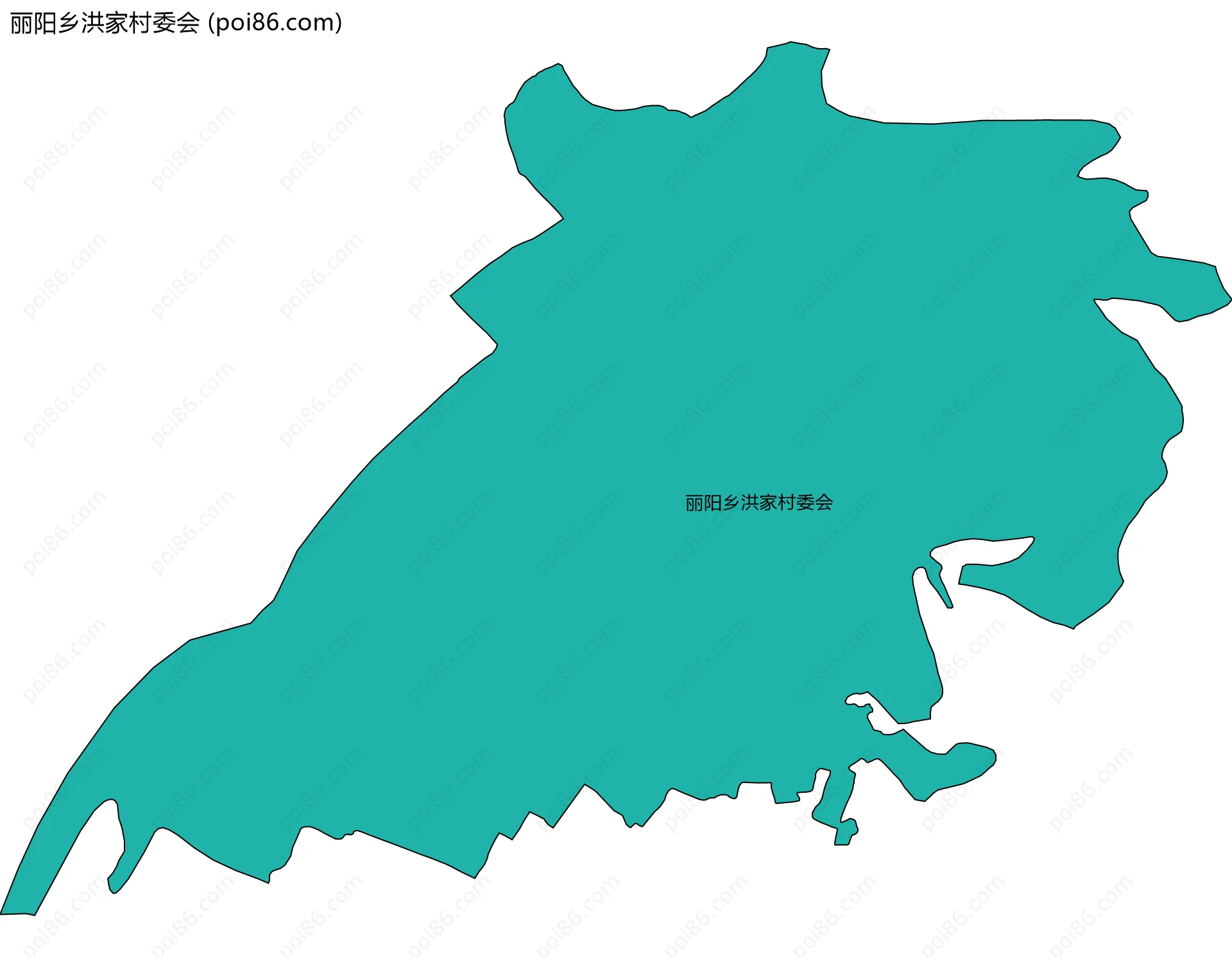 丽阳乡洪家村委会边界地图