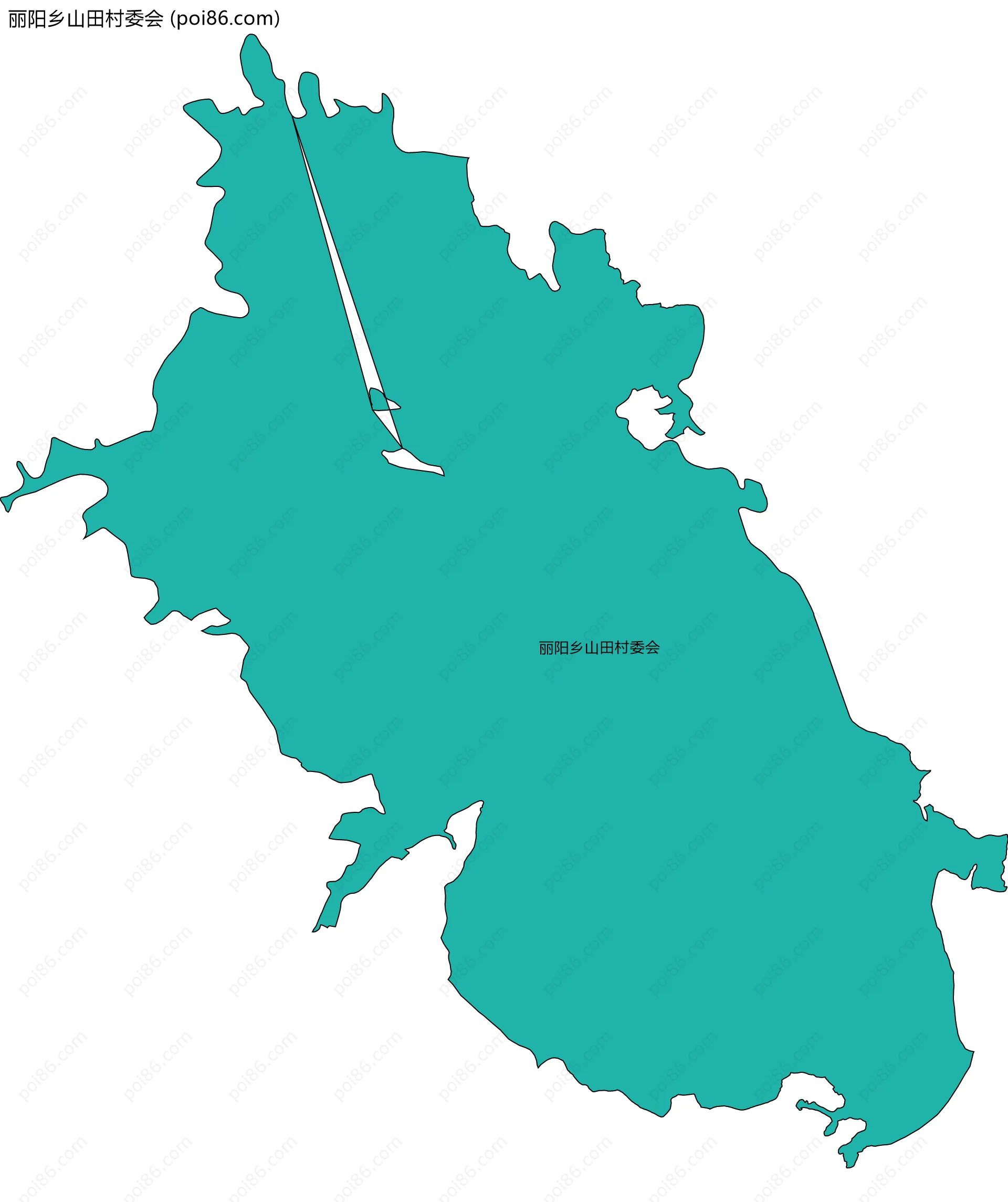 丽阳乡山田村委会边界地图