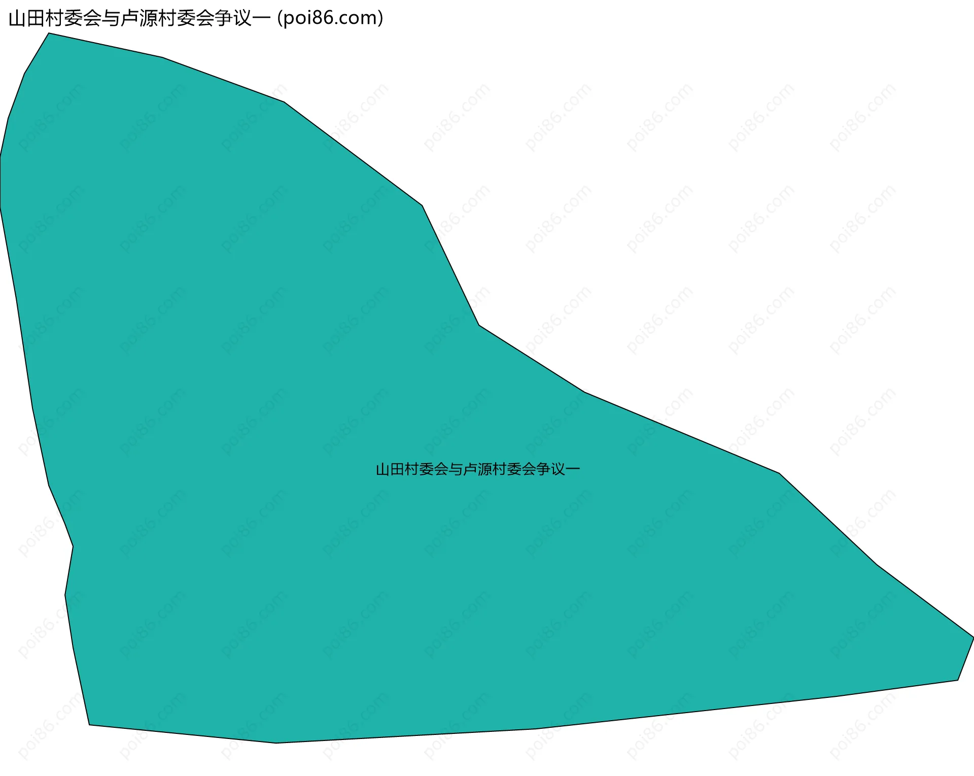 山田村委会与卢源村委会争议一边界地图
