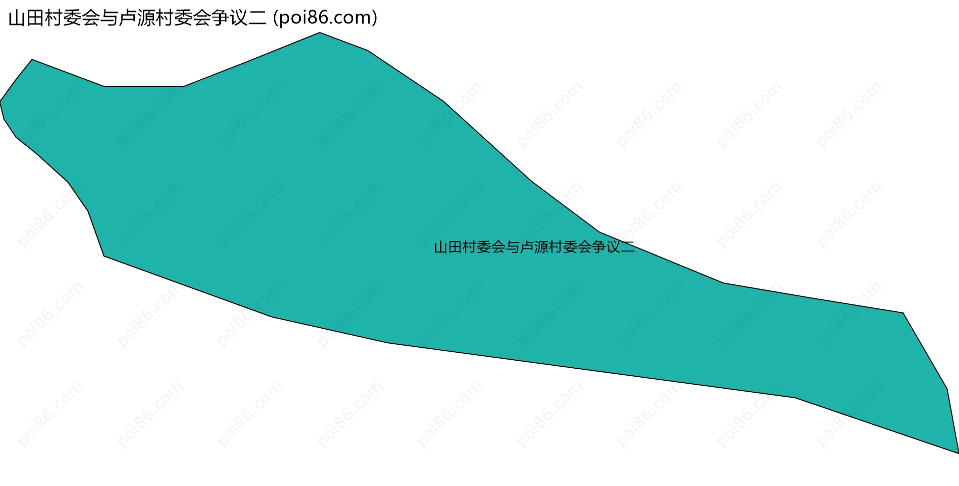 山田村委会与卢源村委会争议二边界地图