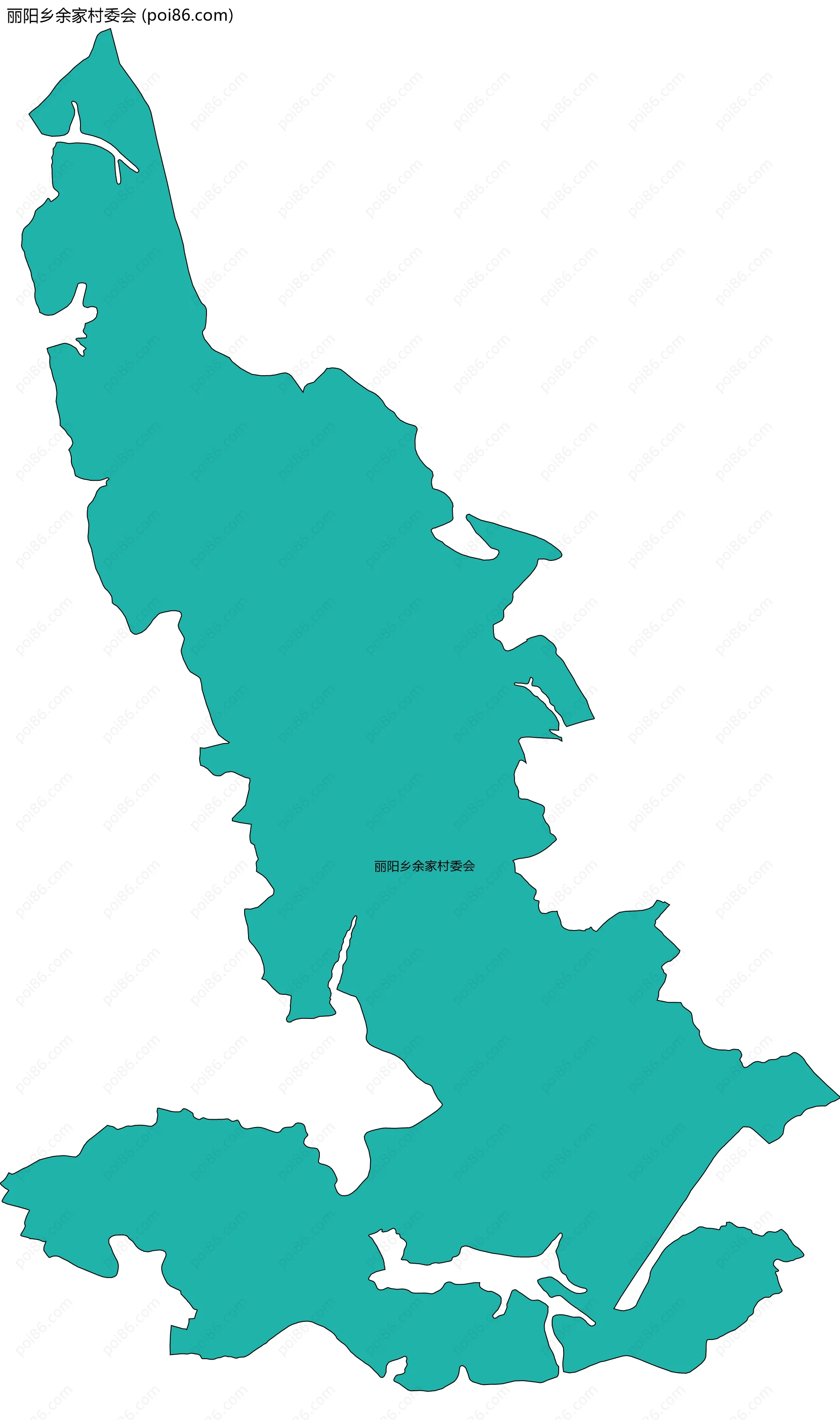 丽阳乡余家村委会边界地图