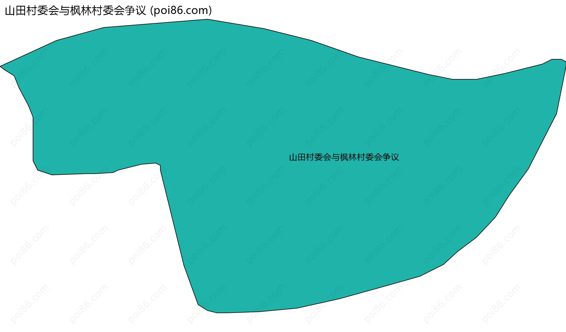 山田村委会与枫林村委会争议边界地图