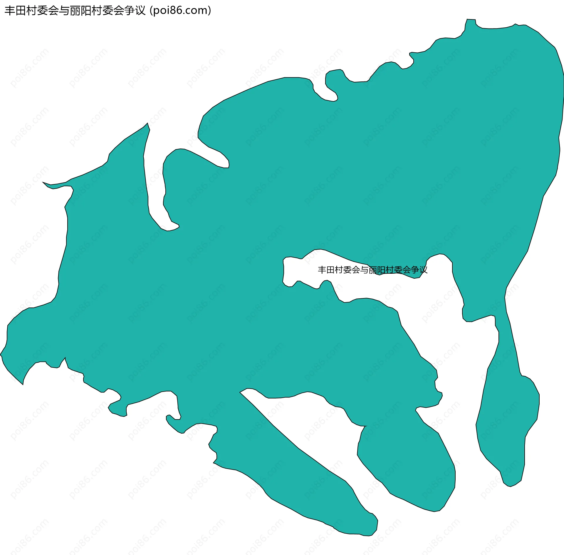 丰田村委会与丽阳村委会争议边界地图