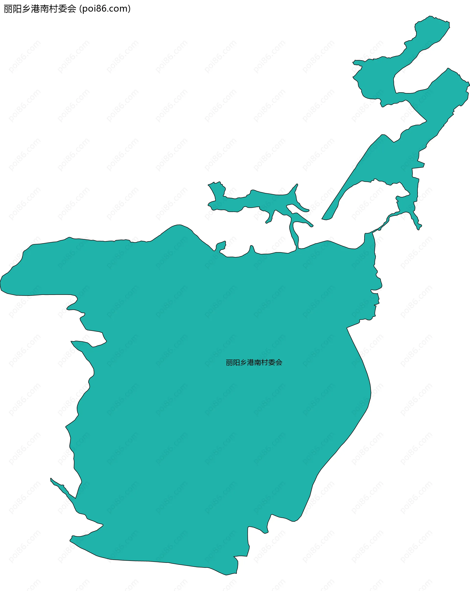 丽阳乡港南村委会边界地图