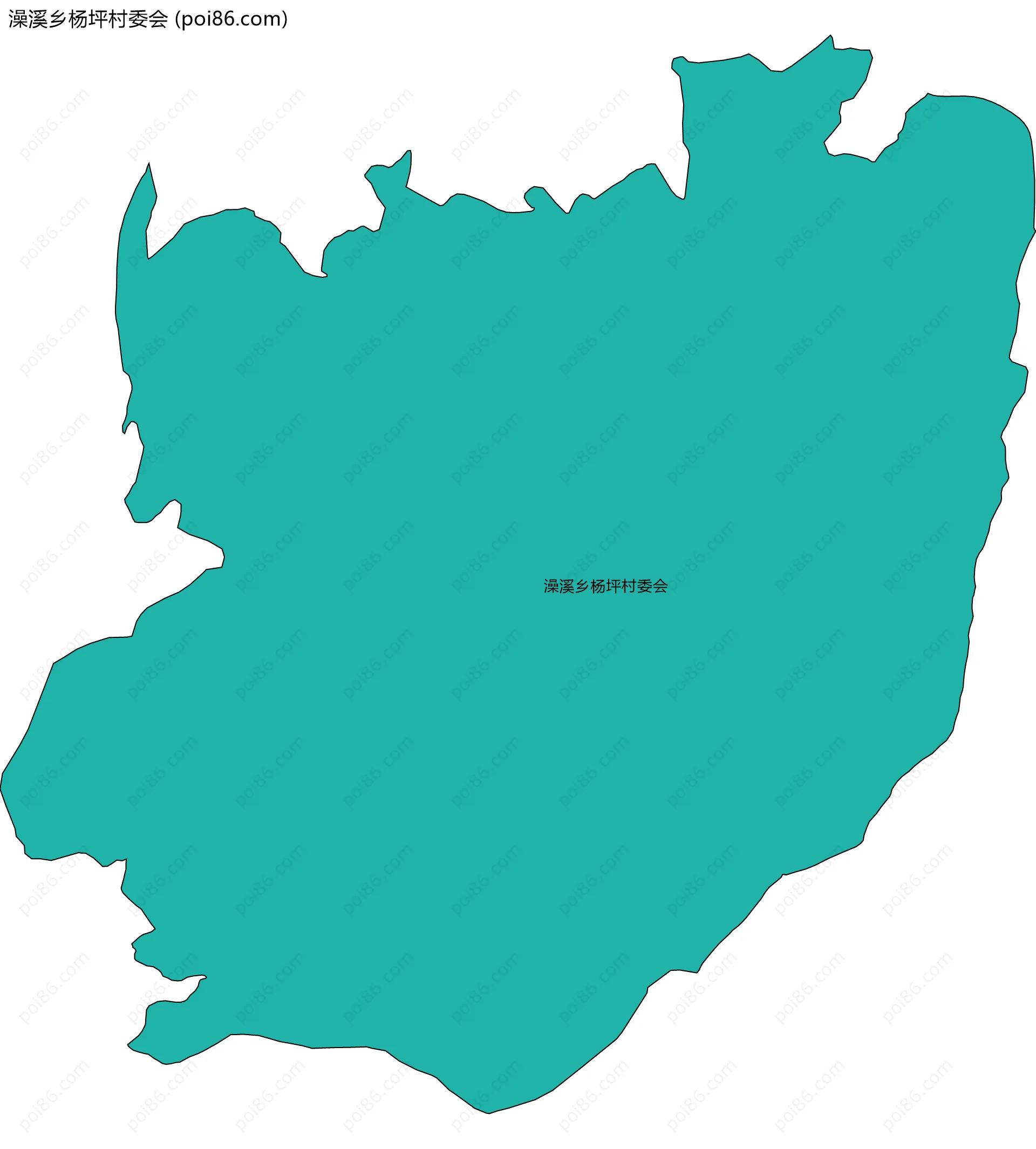 澡溪乡杨坪村委会边界地图
