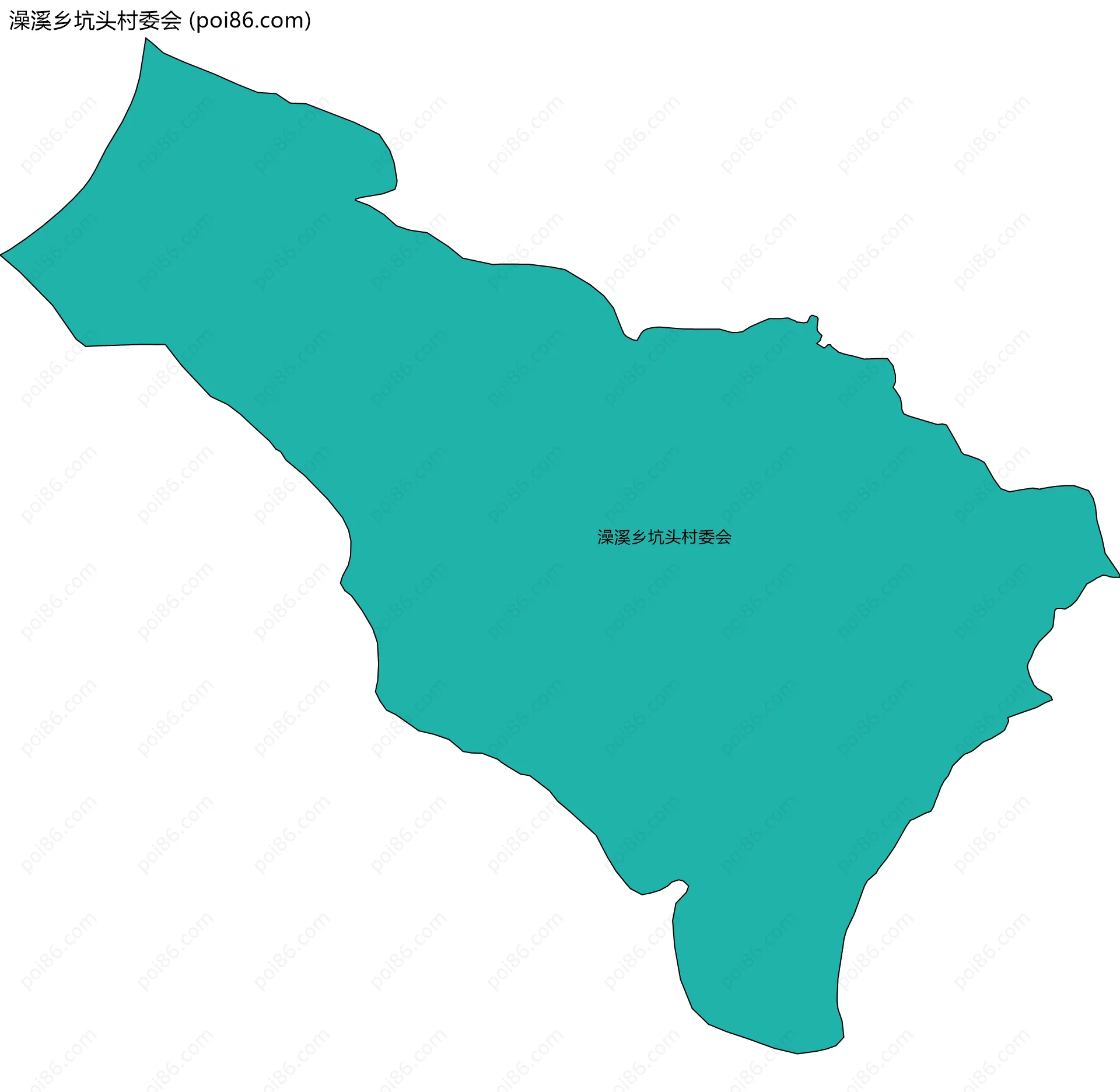 澡溪乡坑头村委会边界地图