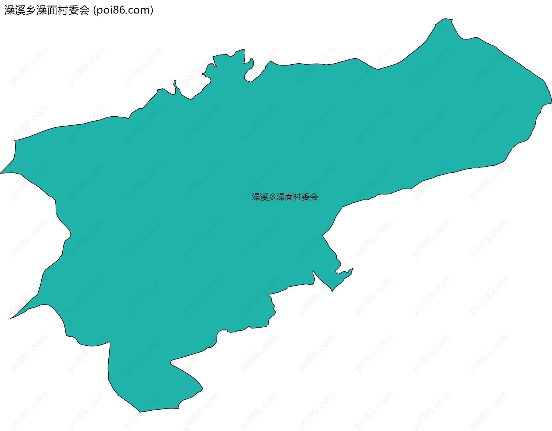 澡溪乡澡面村委会边界地图