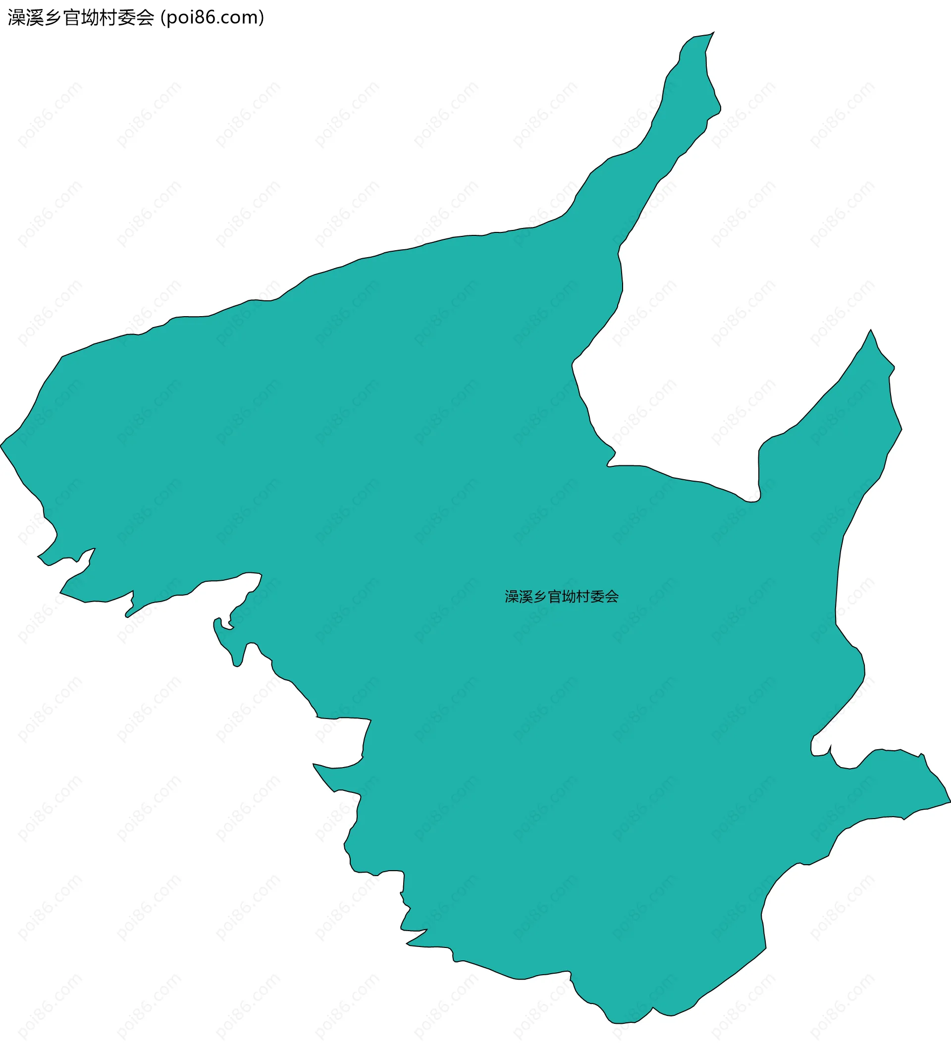 澡溪乡官坳村委会边界地图