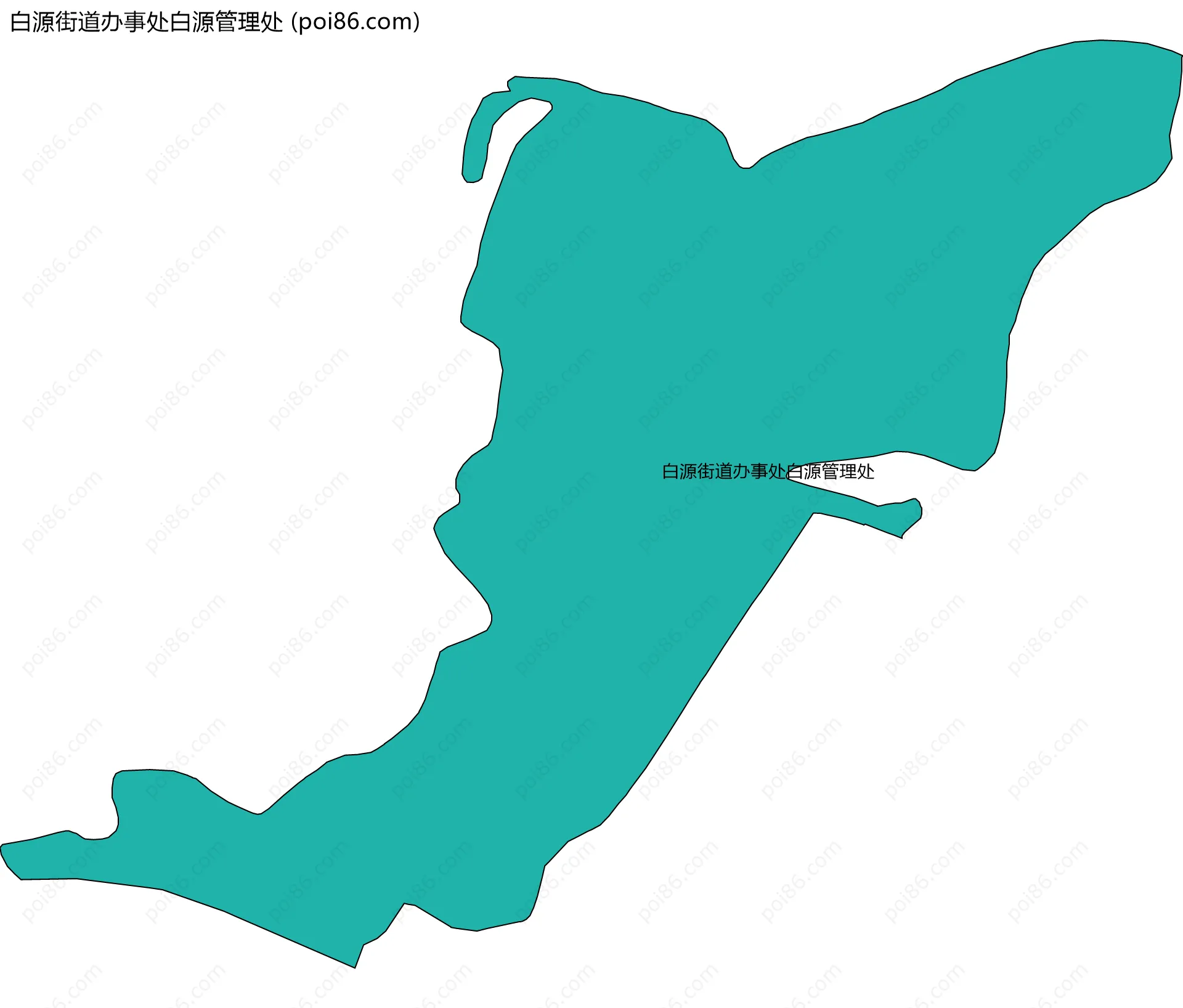 白源街道办事处白源管理处边界地图