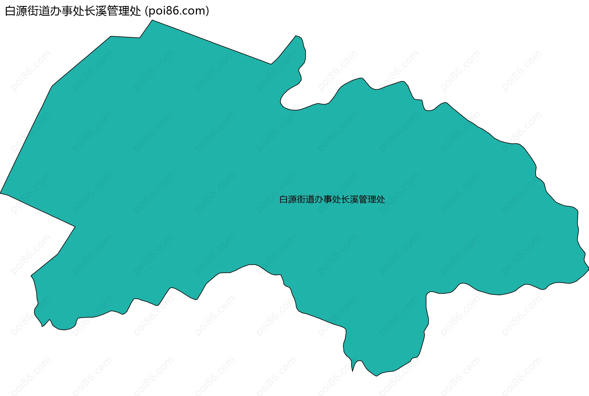 白源街道办事处长溪管理处边界地图