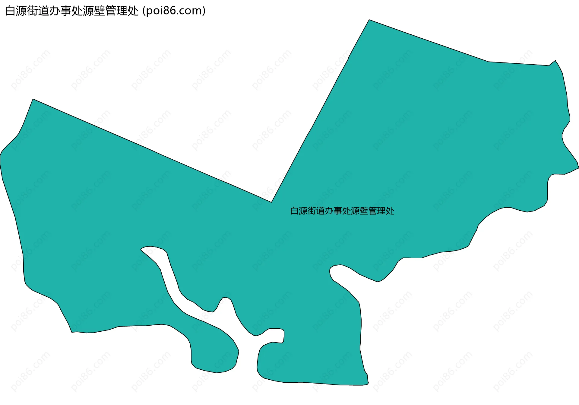 白源街道办事处源壁管理处边界地图