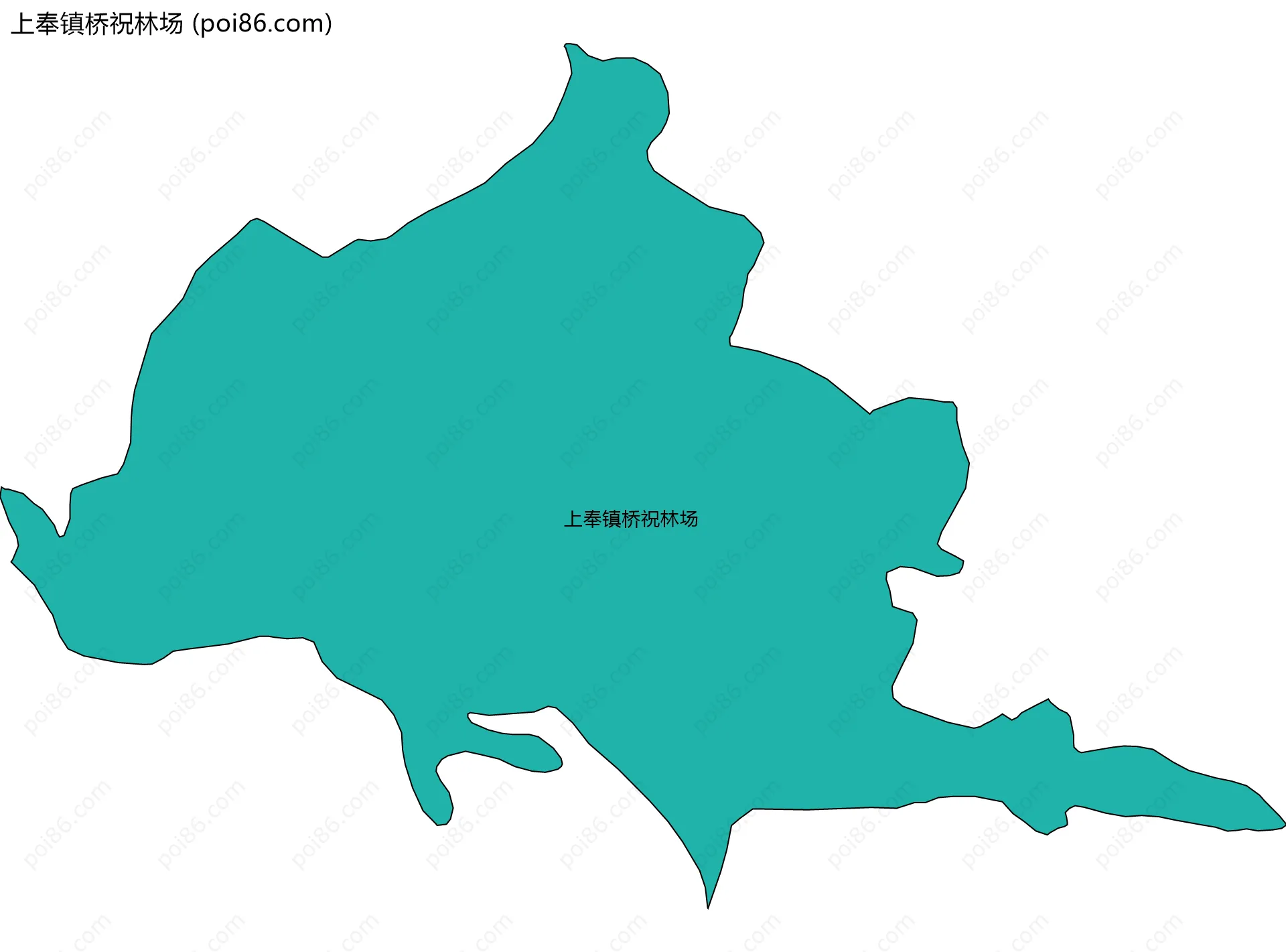 上奉镇桥祝林场边界地图