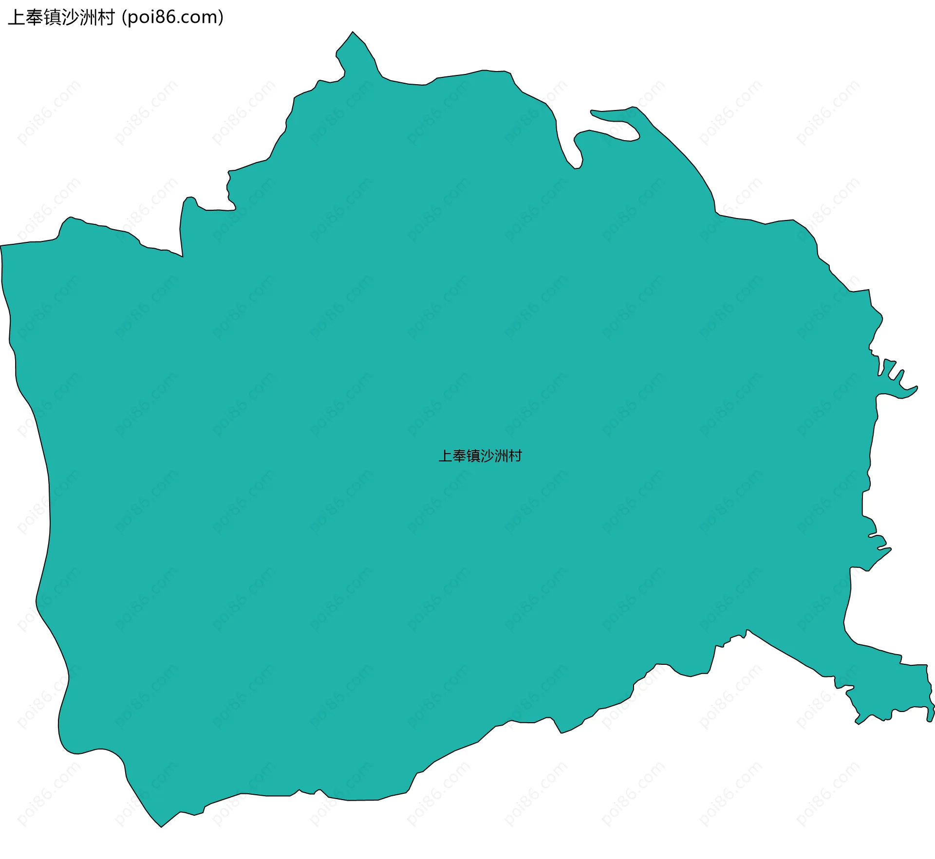上奉镇沙洲村边界地图