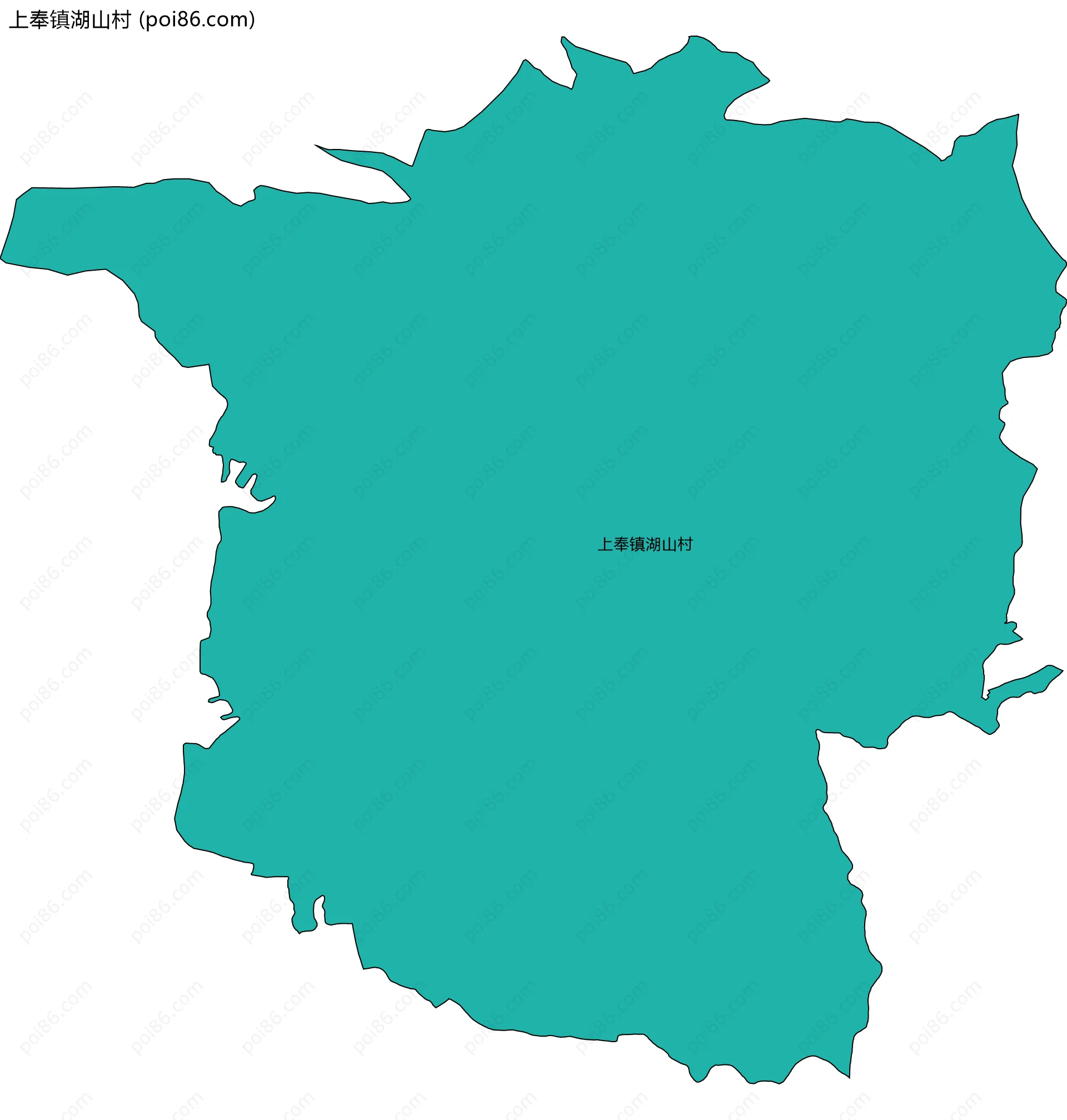 上奉镇湖山村边界地图
