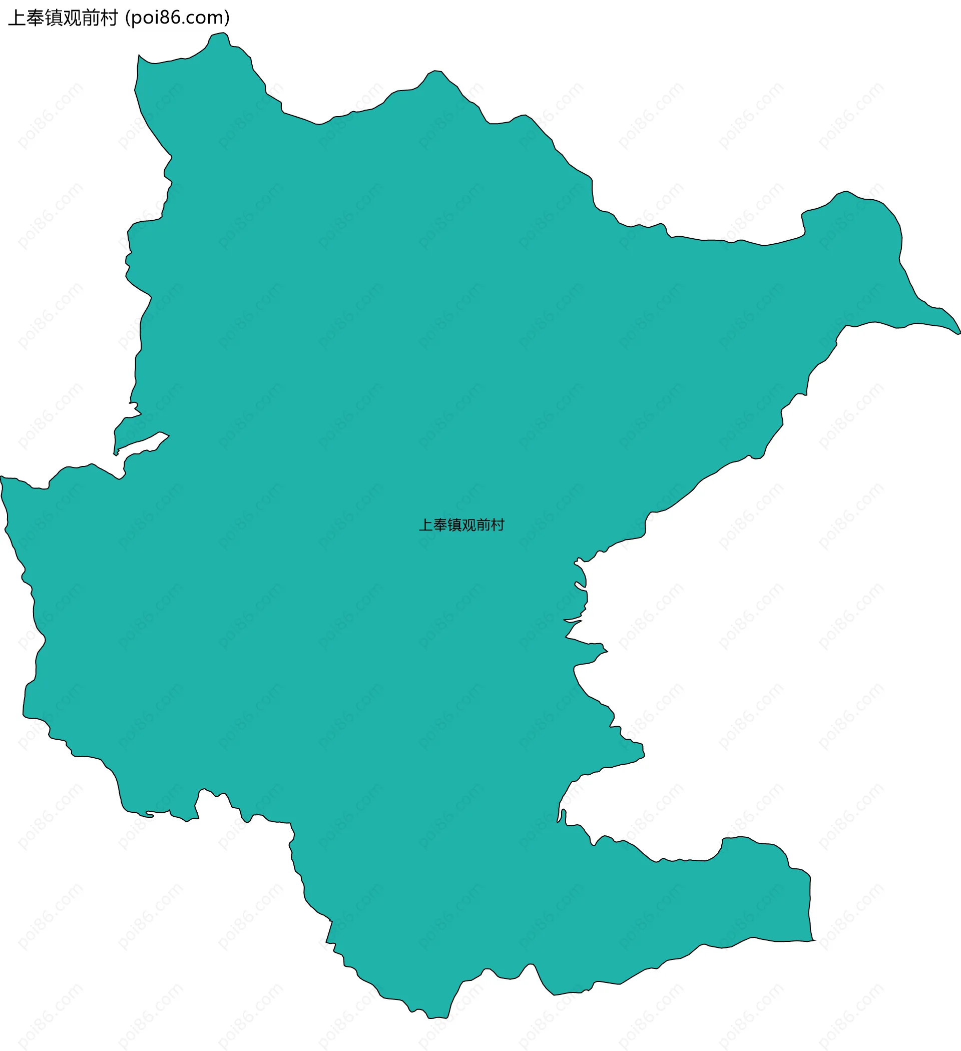 上奉镇观前村边界地图