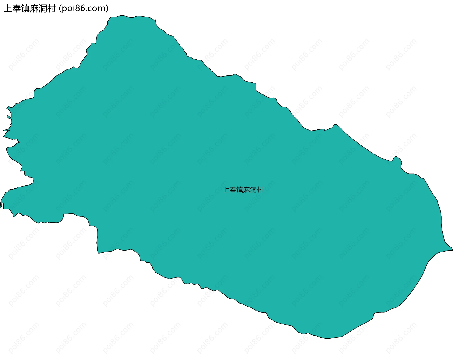 上奉镇麻洞村边界地图