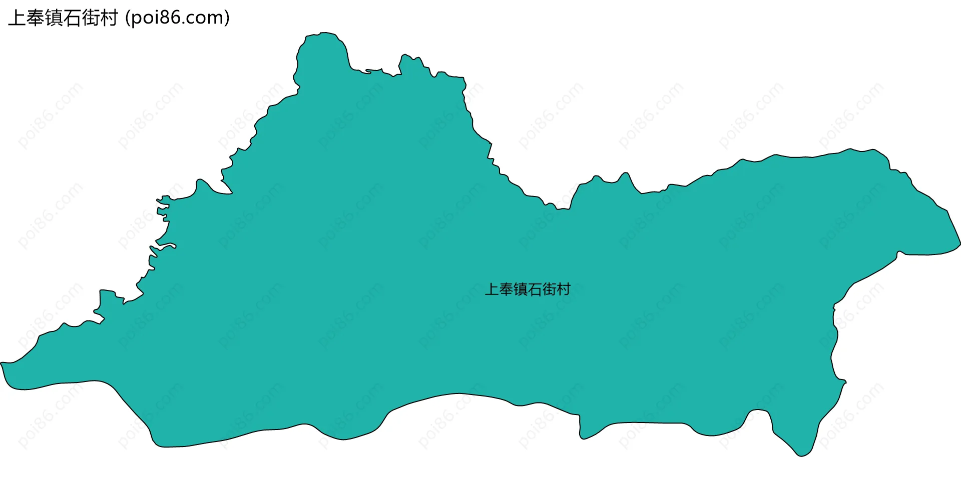 上奉镇石街村边界地图