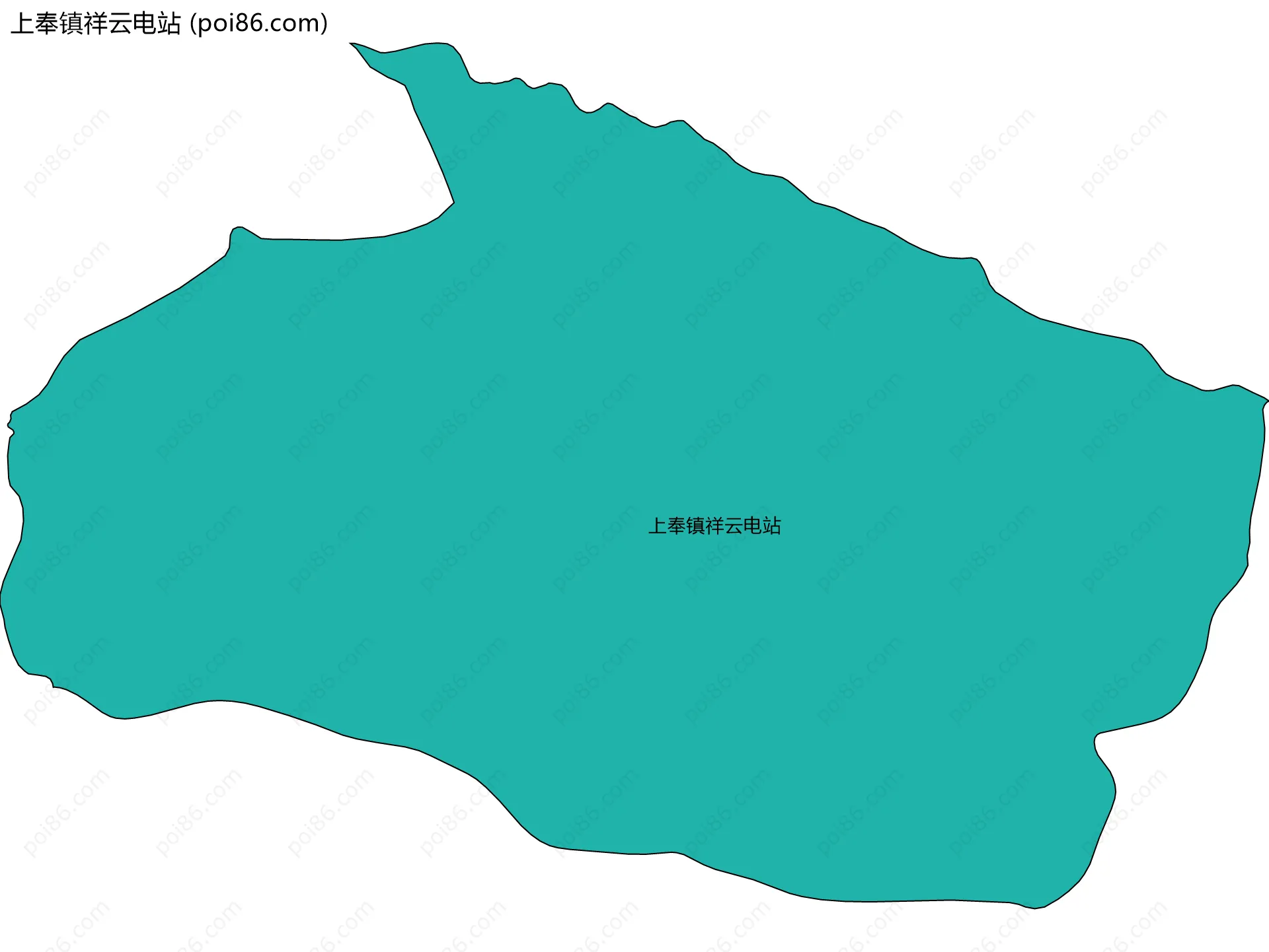 上奉镇祥云电站边界地图