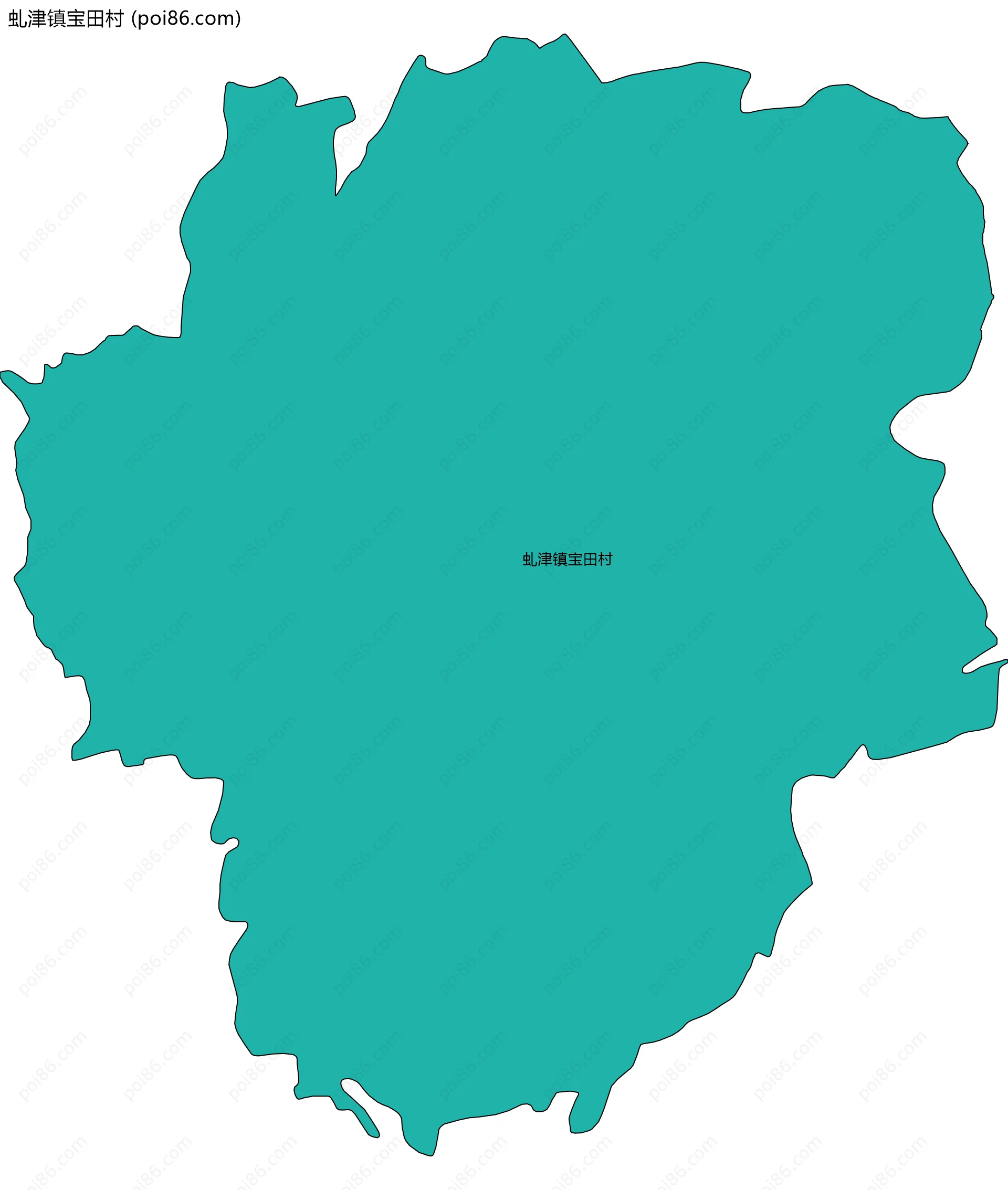 虬津镇宝田村边界地图