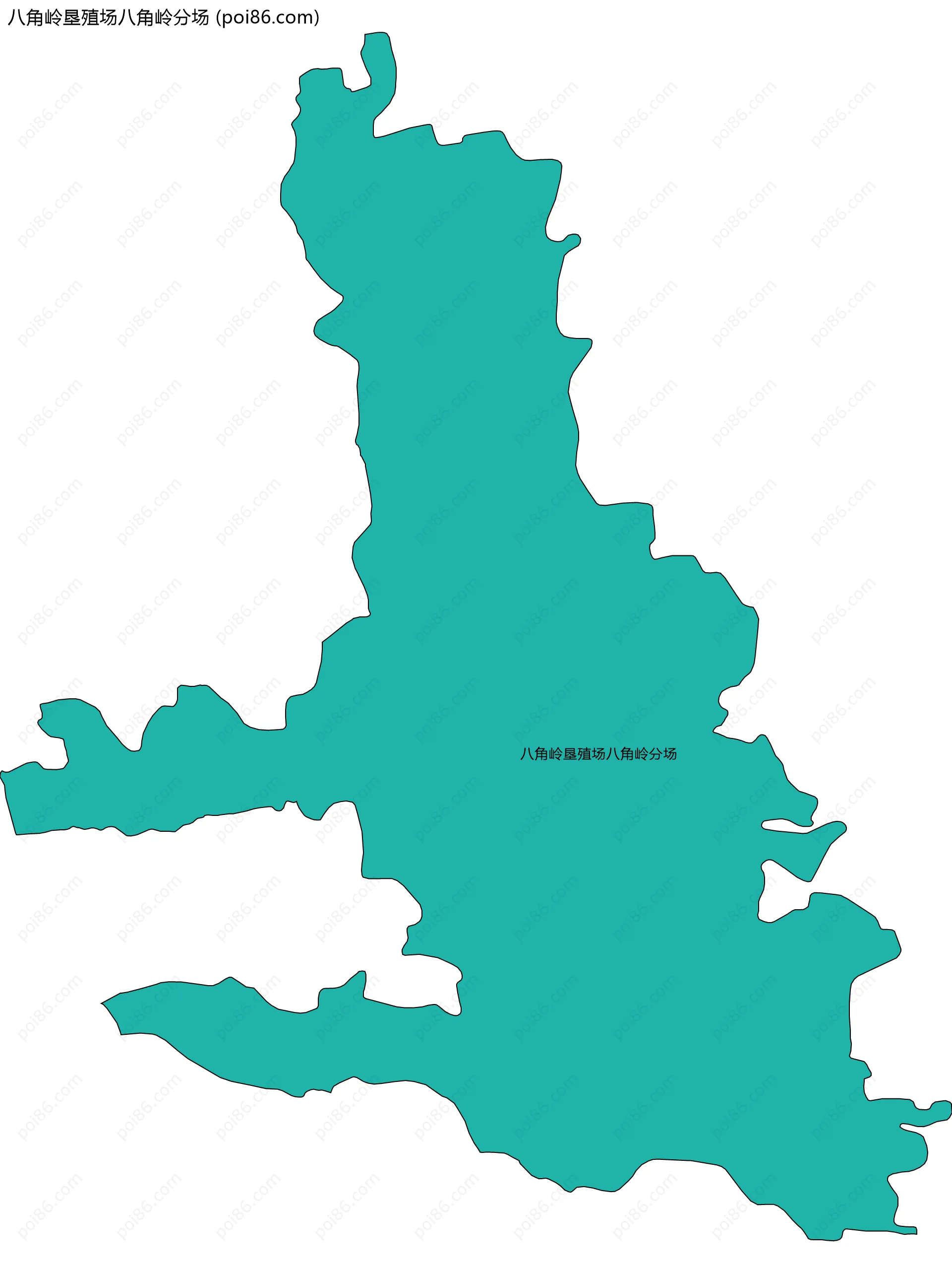 八角岭垦殖场八角岭分场边界地图