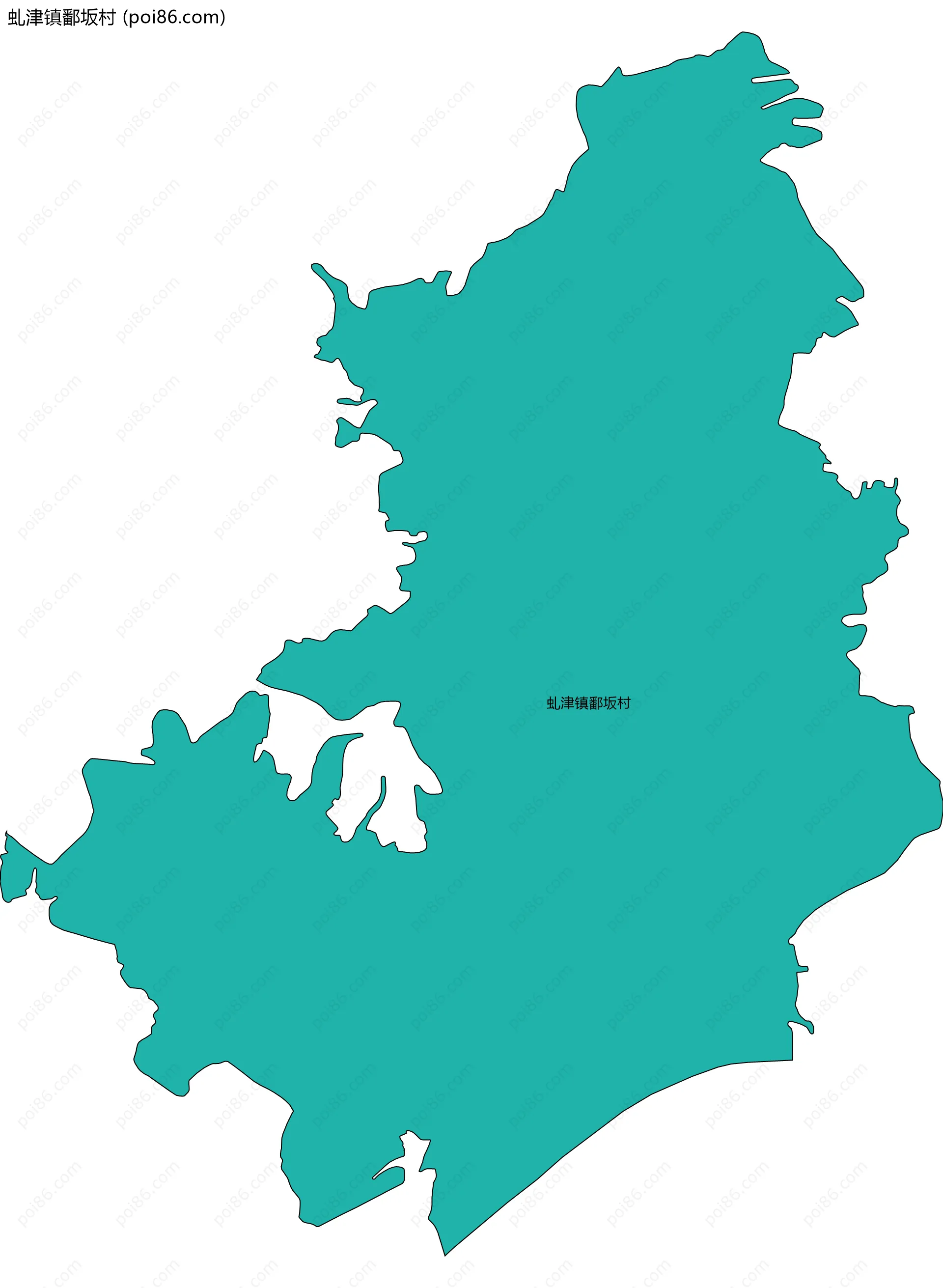 虬津镇鄱坂村边界地图