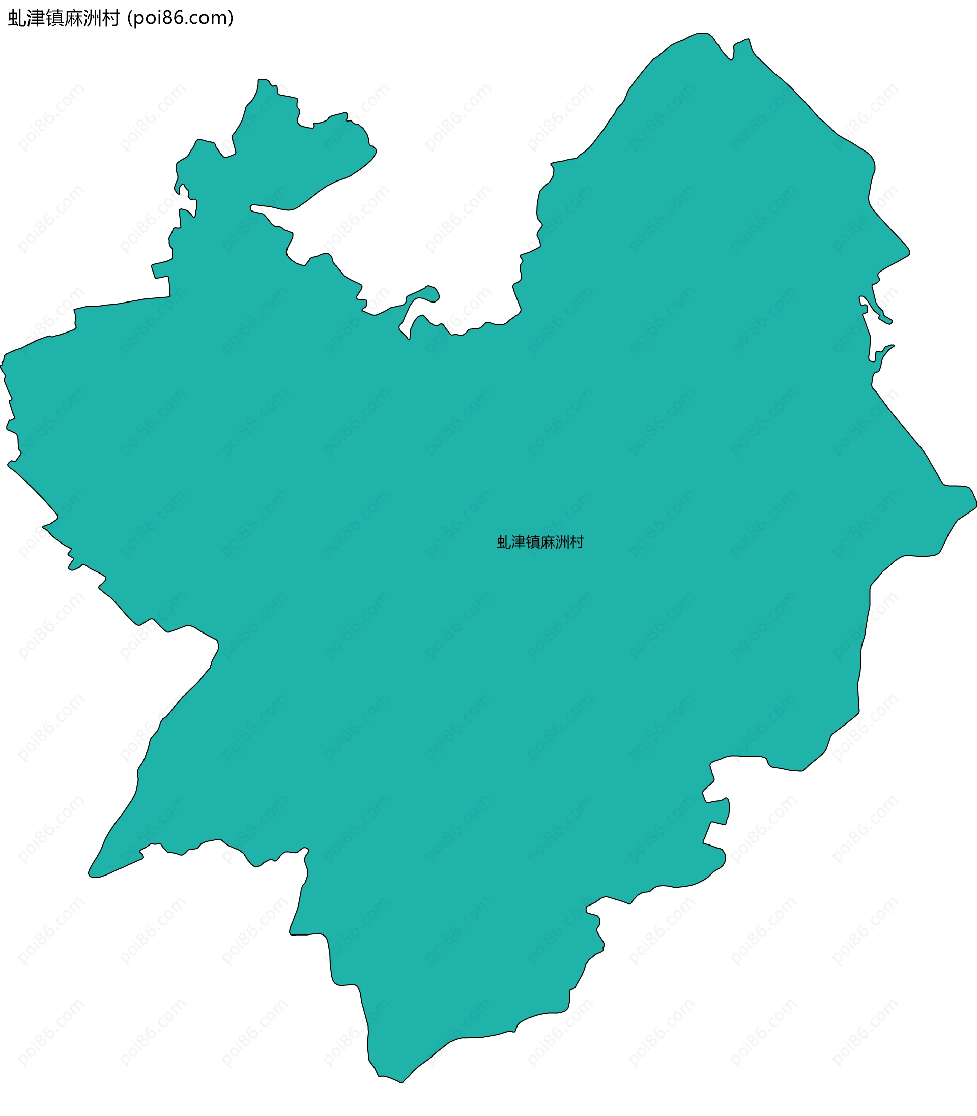 虬津镇麻洲村边界地图