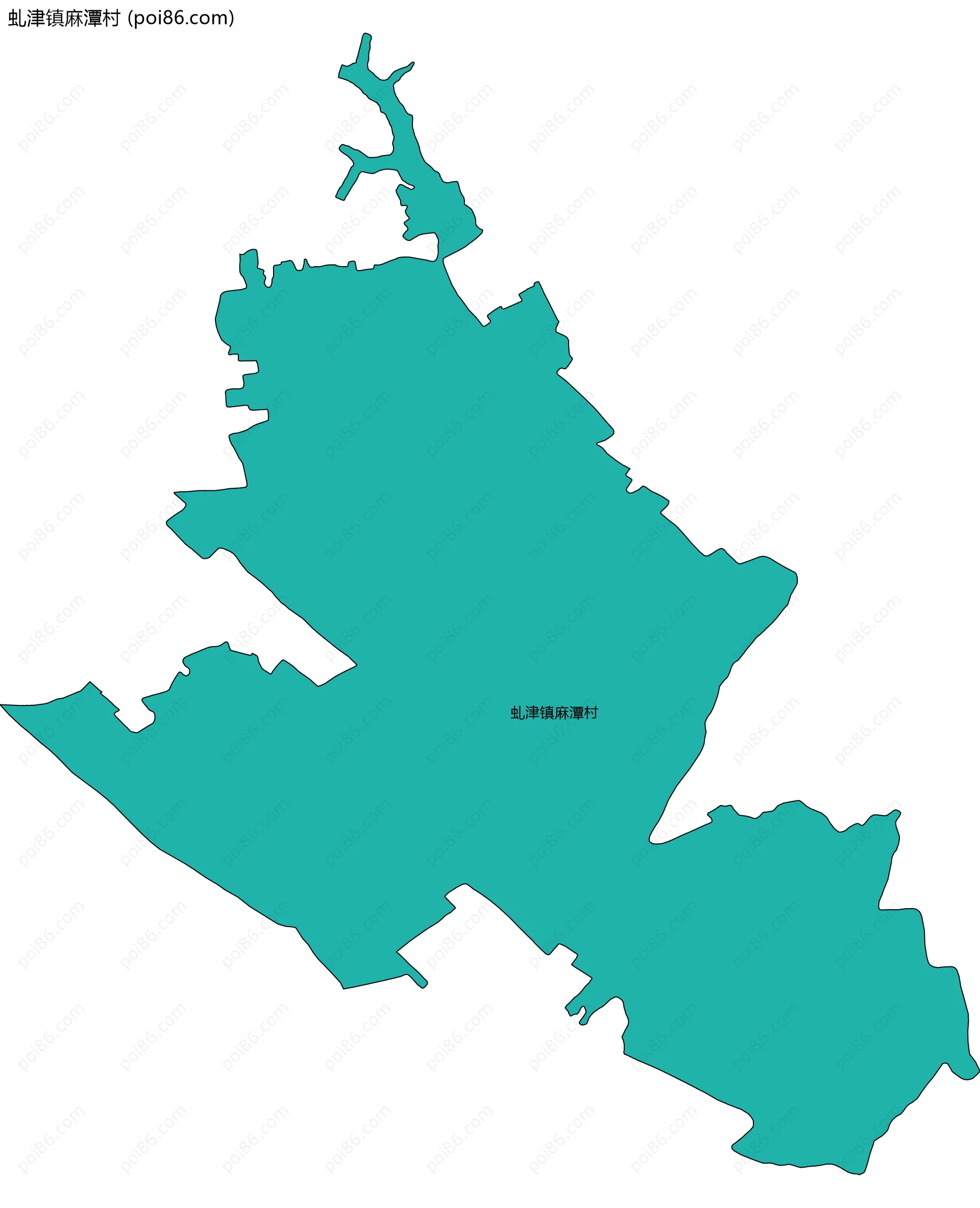 虬津镇麻潭村边界地图