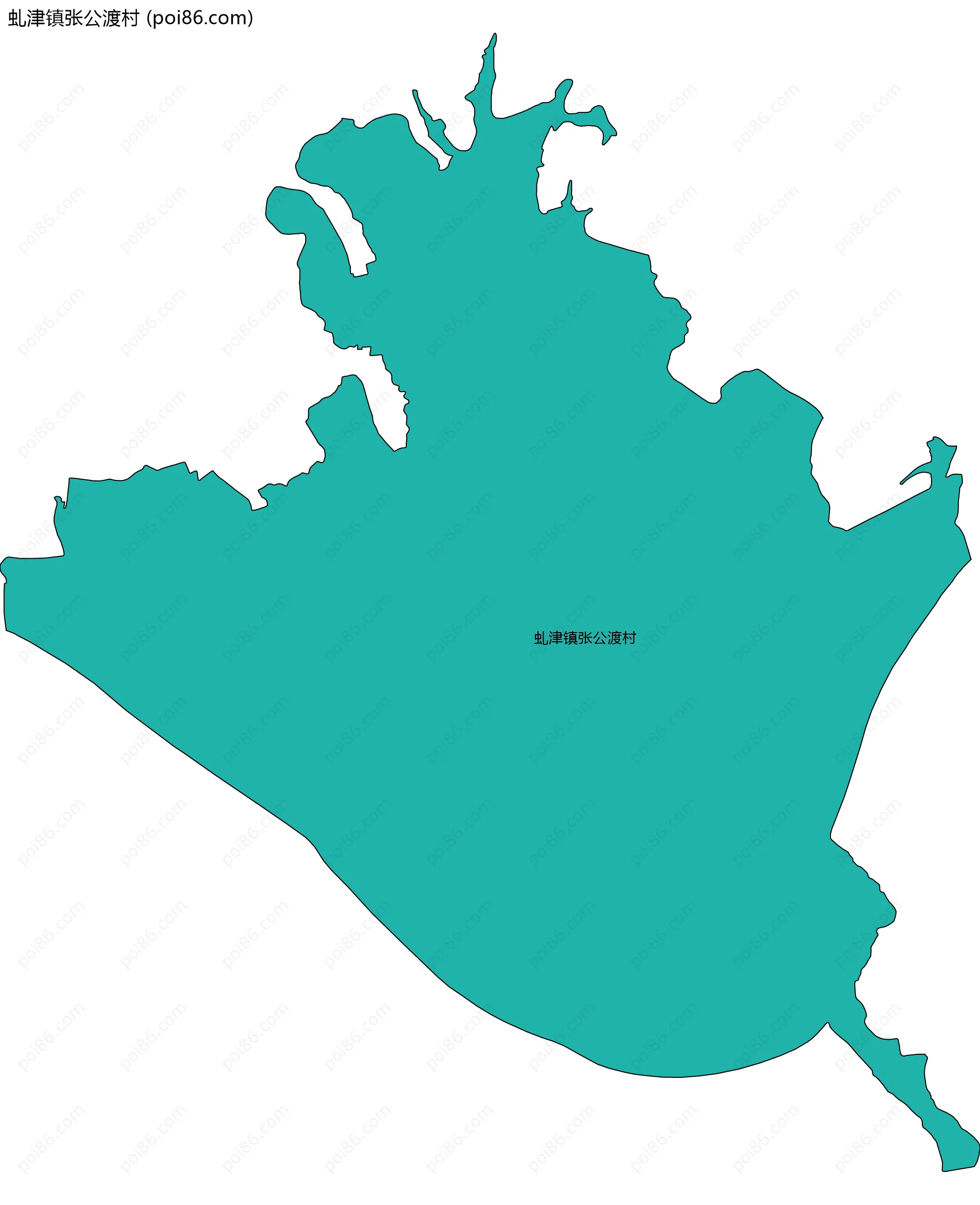 虬津镇张公渡村边界地图