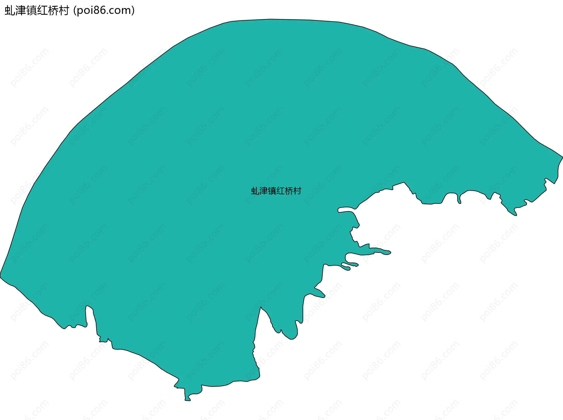 虬津镇红桥村边界地图