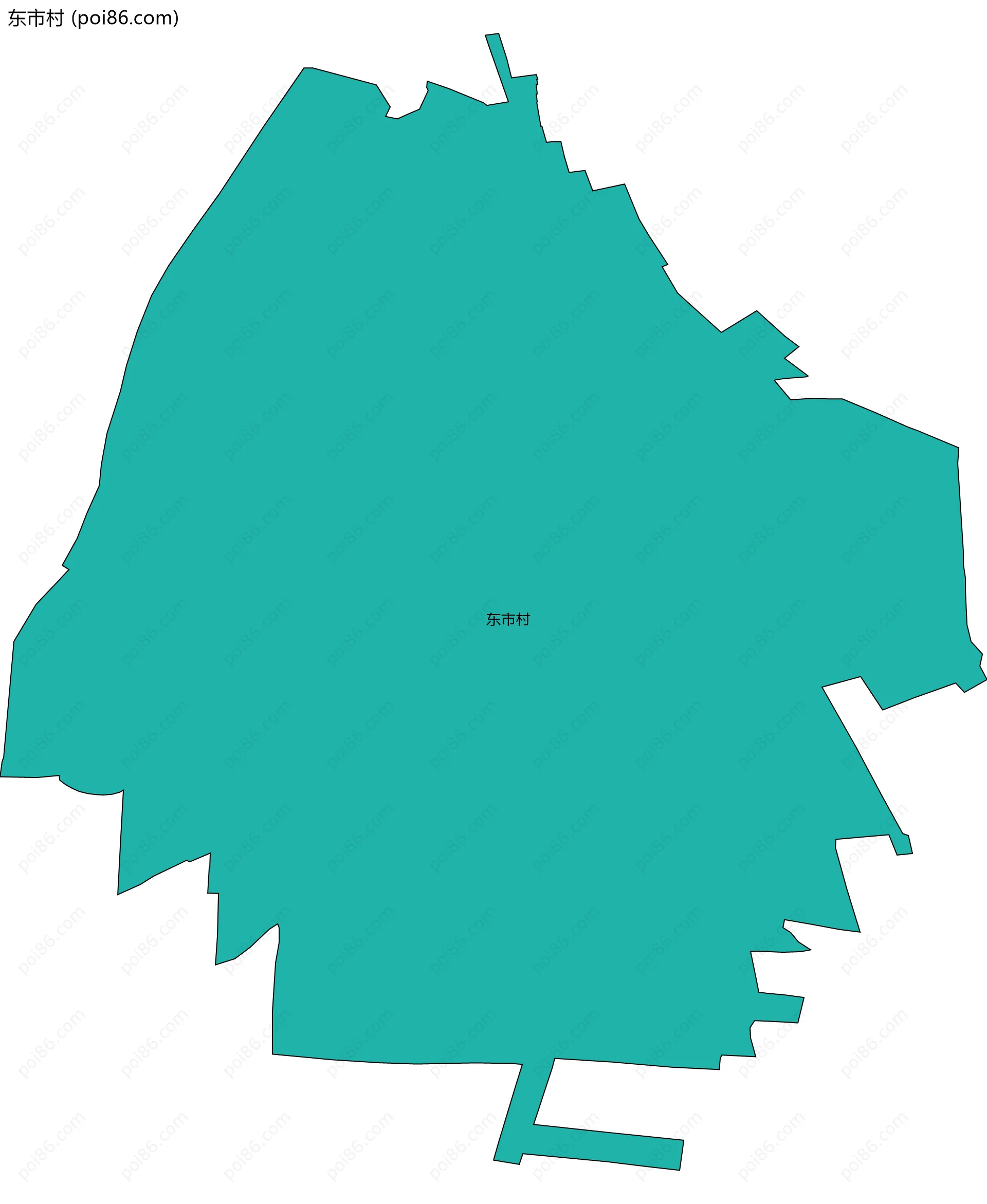 东市村边界地图