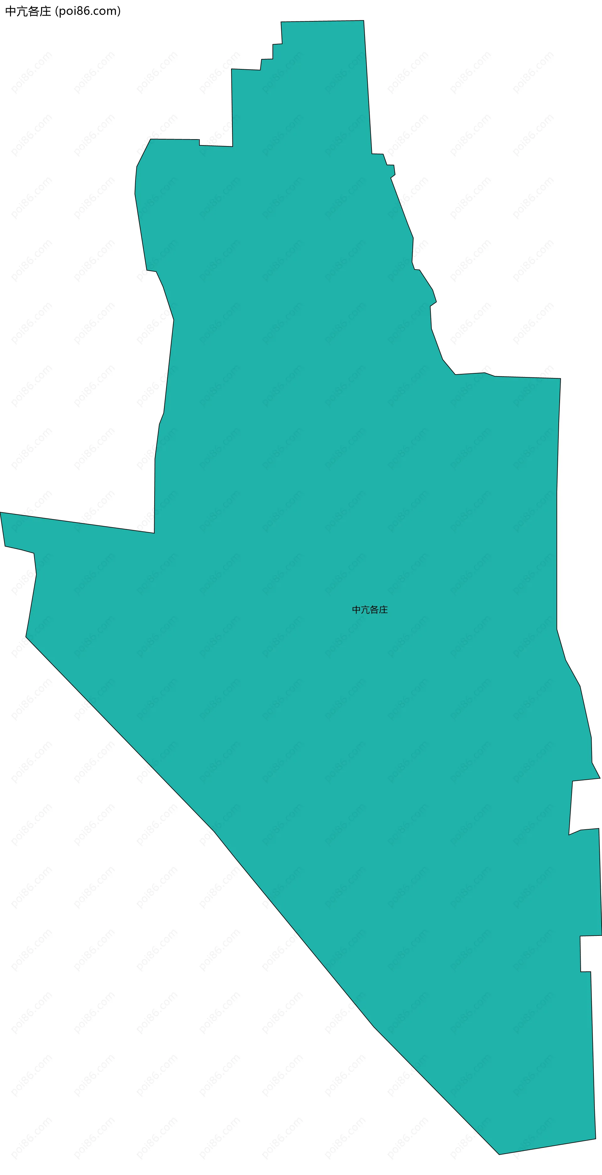 中亢各庄边界地图