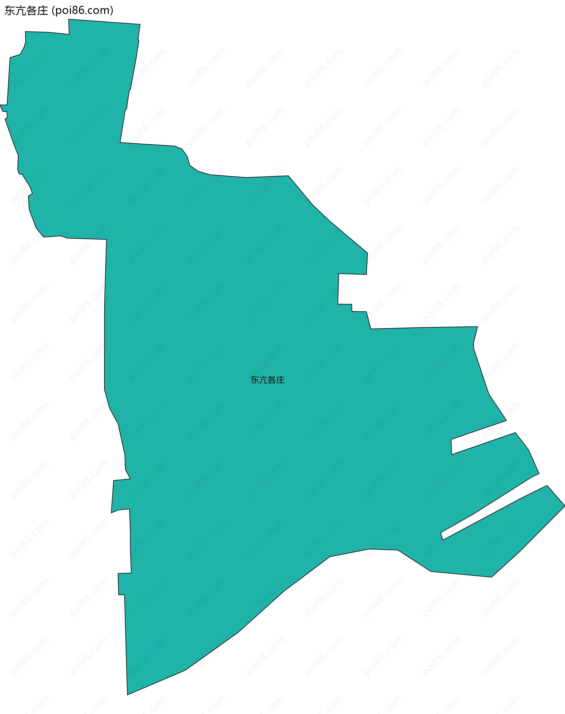 东亢各庄边界地图