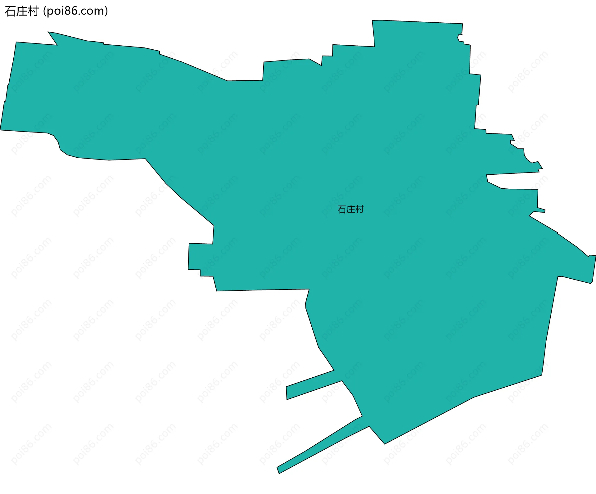 石庄村边界地图